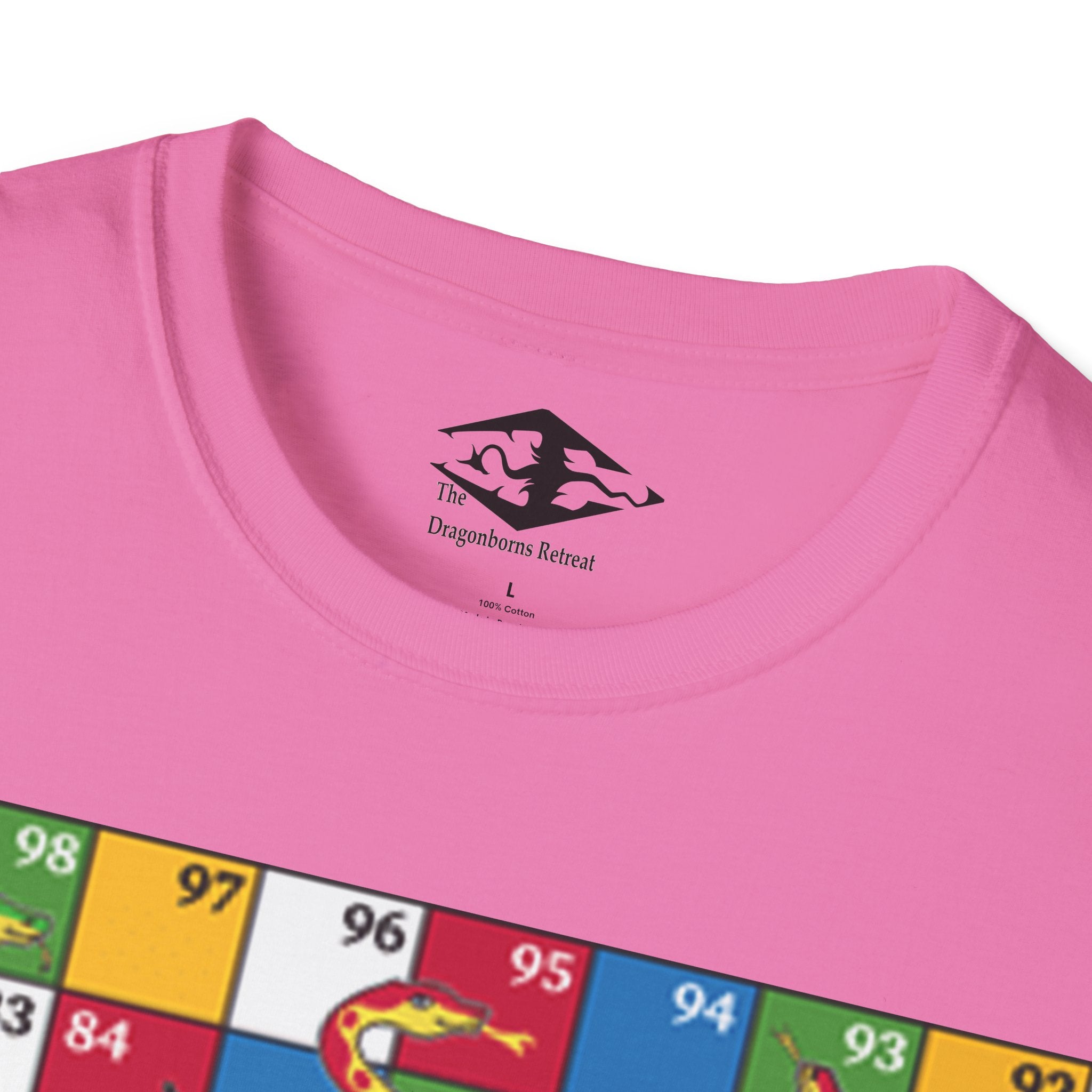 Travel Snakes and Ladders Board Unisex Softstyle T-Shirt (pieces not included)