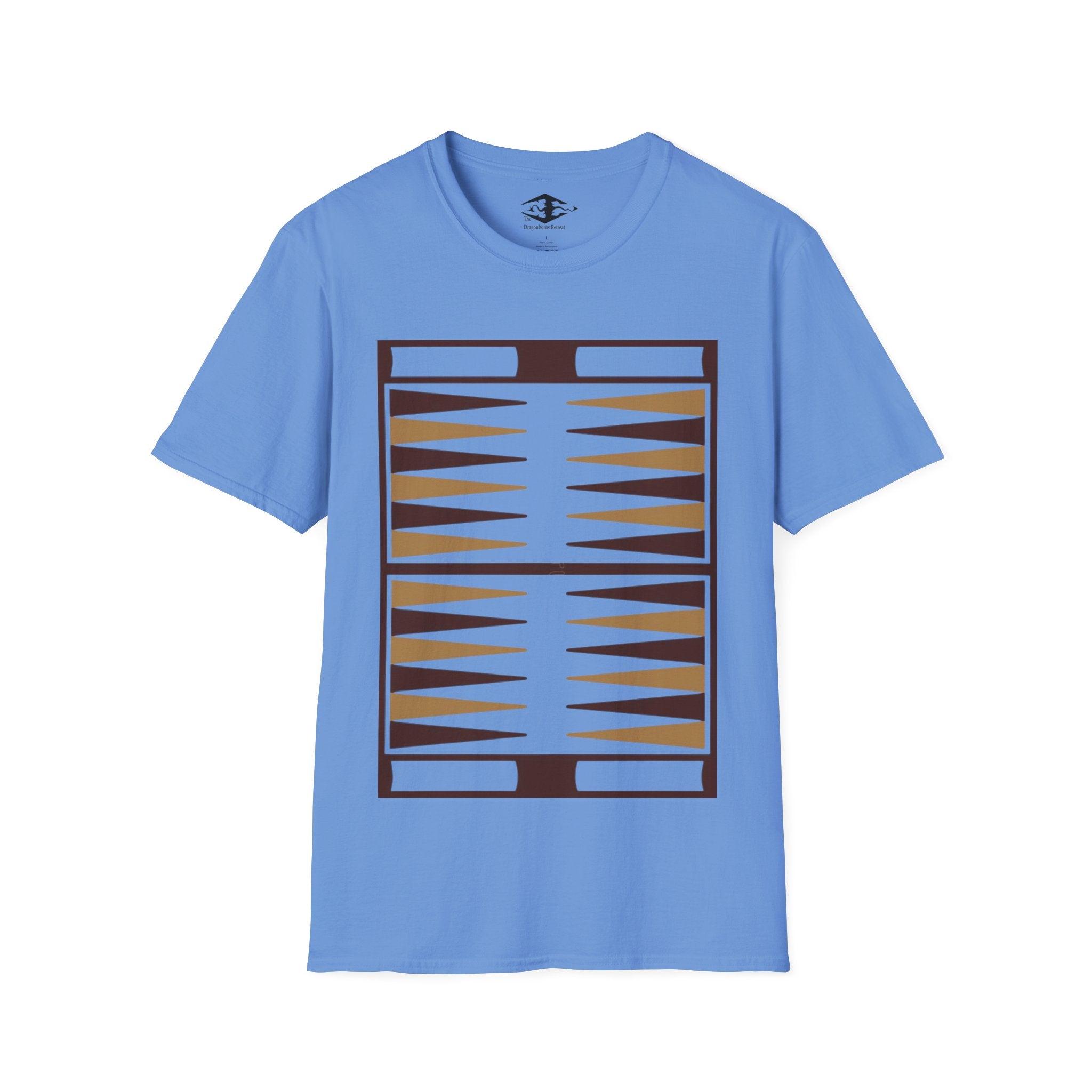 Travel Backgammon Board Unisex Softstyle T-Shirt (pieces not included)