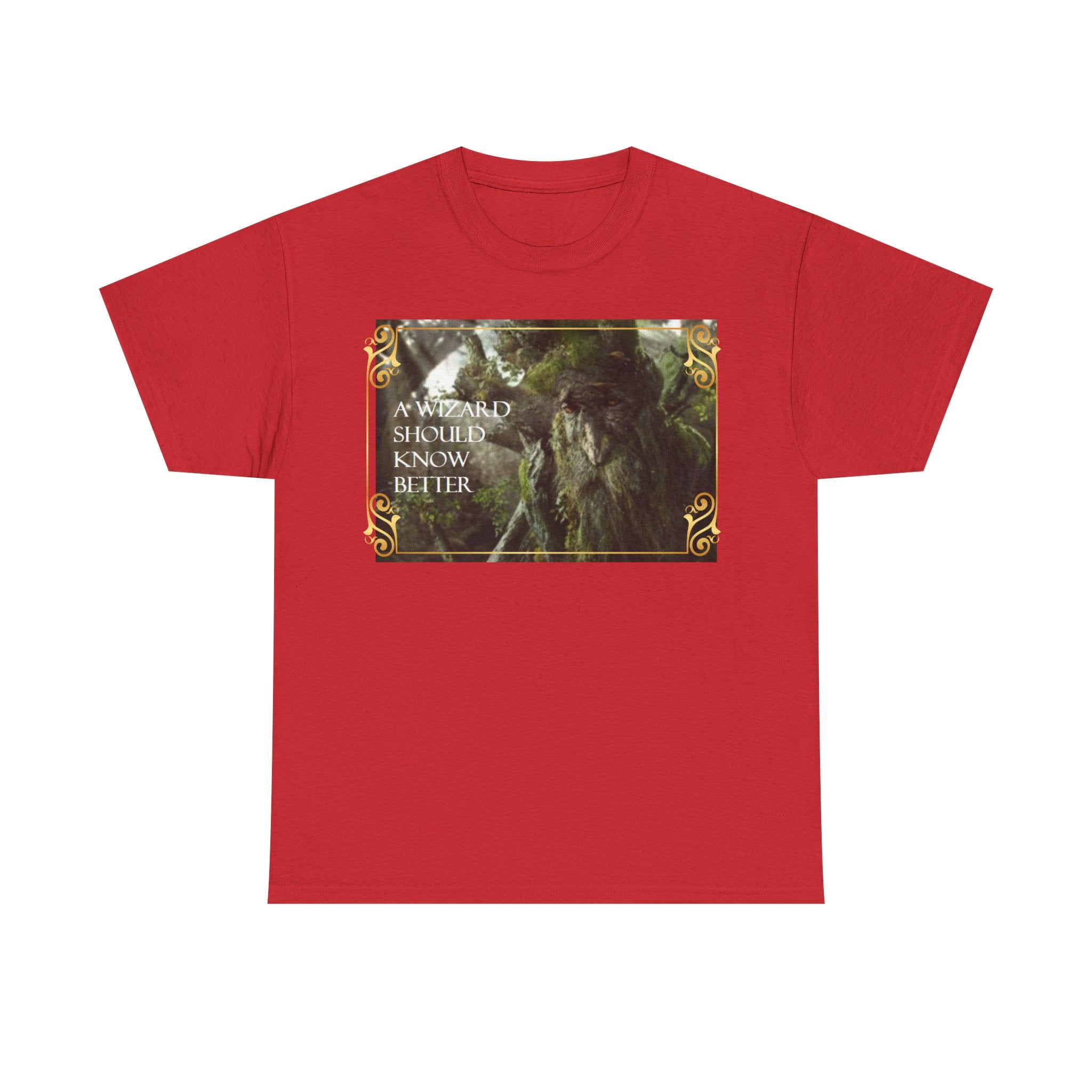 Lord of the rings Treebeard 'A wizard should know better' Funny Unisex Heavy Cotton Tee