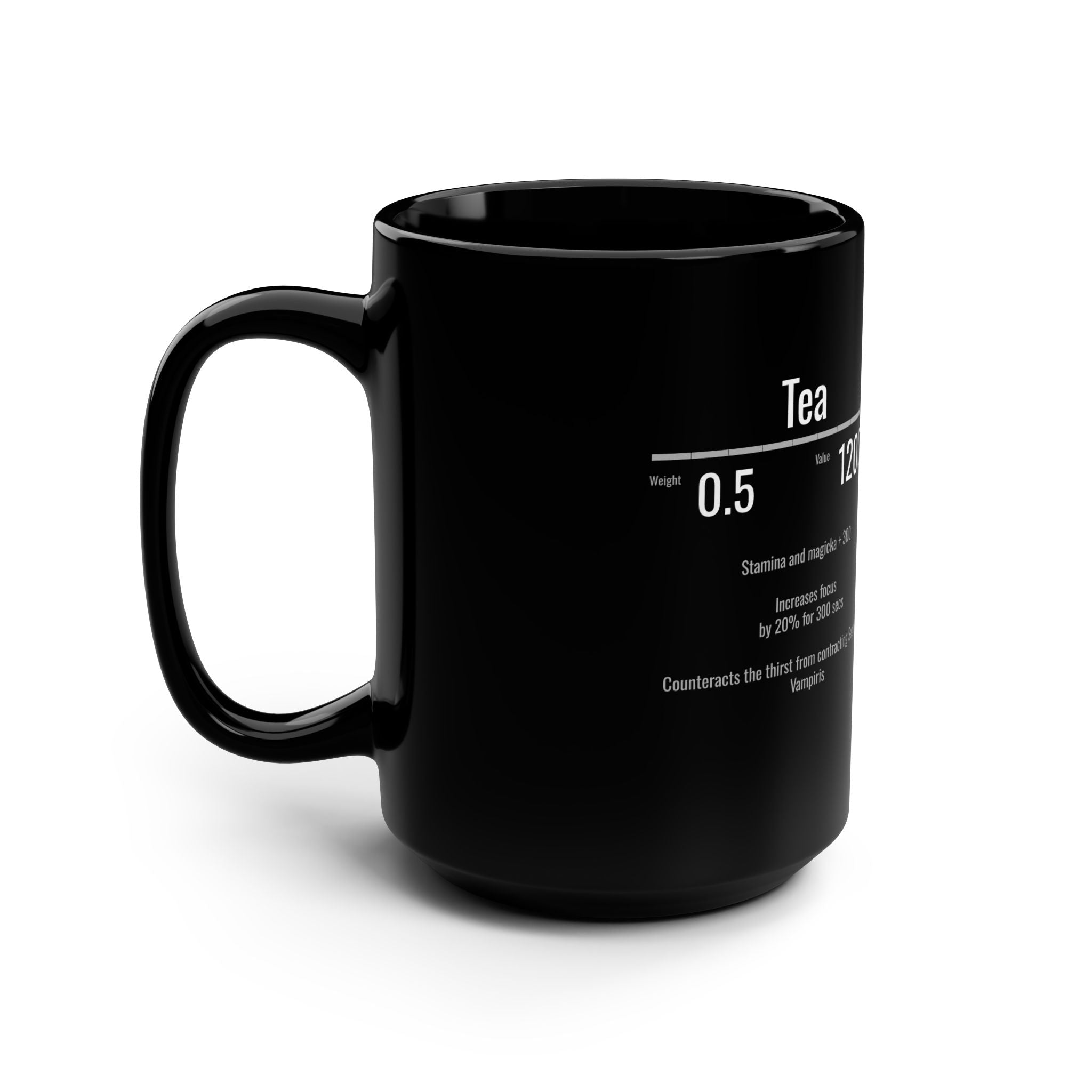 Dragonborn Tea Black Mug, 15oz