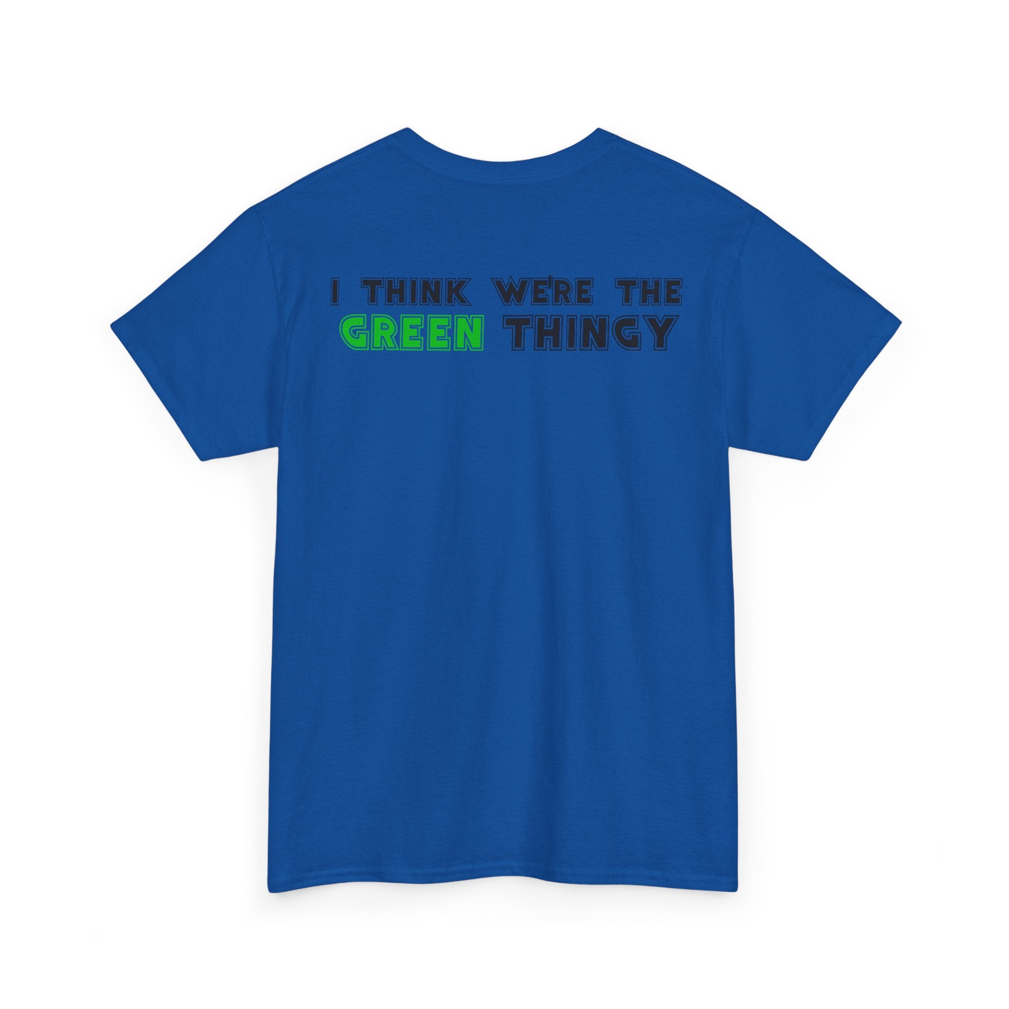 Red Thingy moving towards the Green thingy Funny Unisex Heavy Cotton Tee