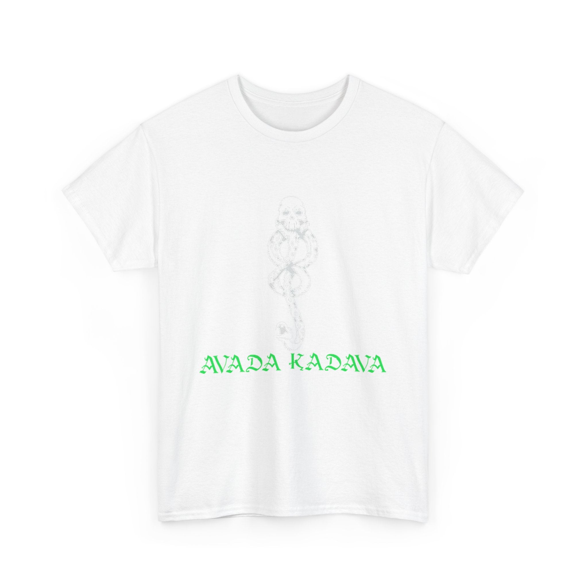 Harry Potter inspired Death Eater Voldemort AVADA KADAVA Unisex Heavy Cotton Tee
