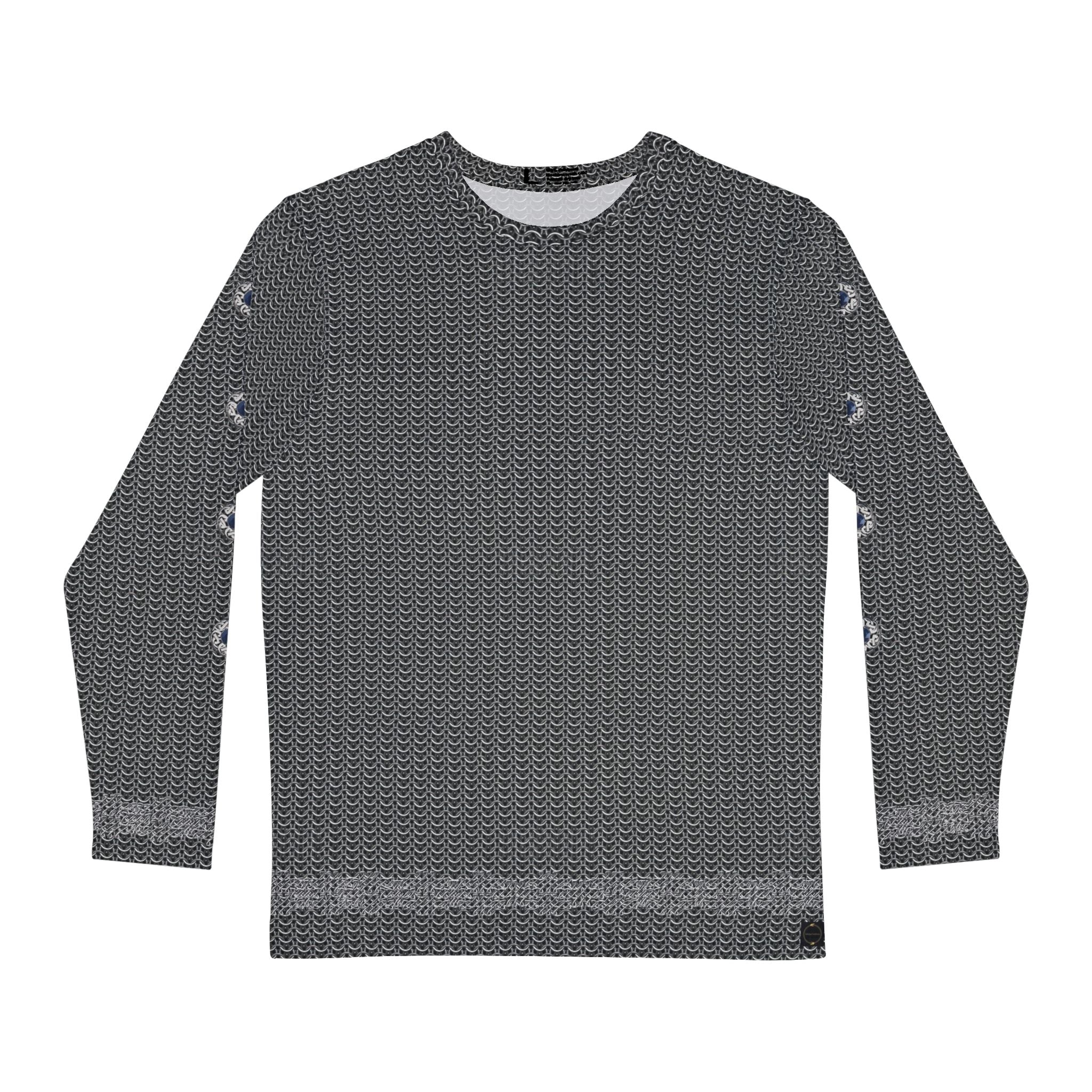 Fabled Fashion Men's Long Sleeve Chainmail effect AOP Shirt