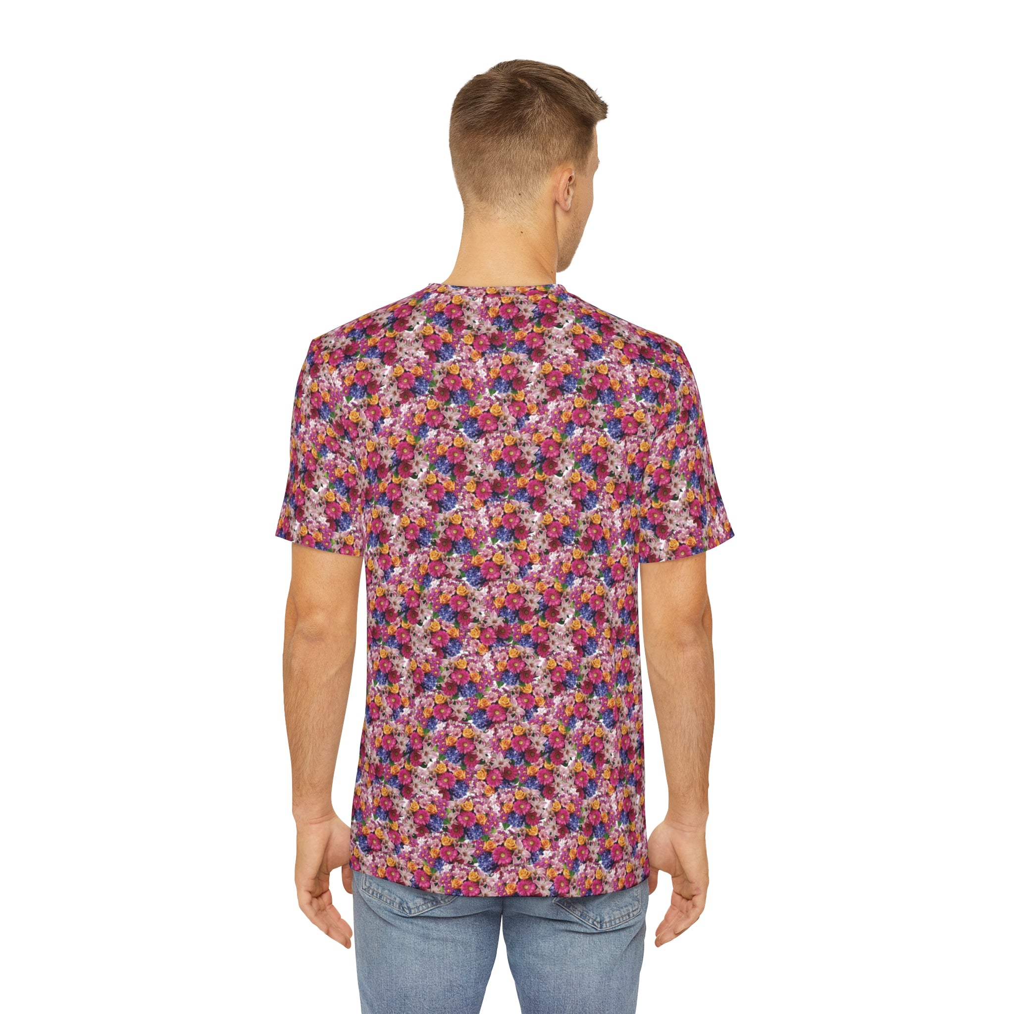 Fabled Fashion Flowerprint series multicolour Men's Polyester Tee (AOP)