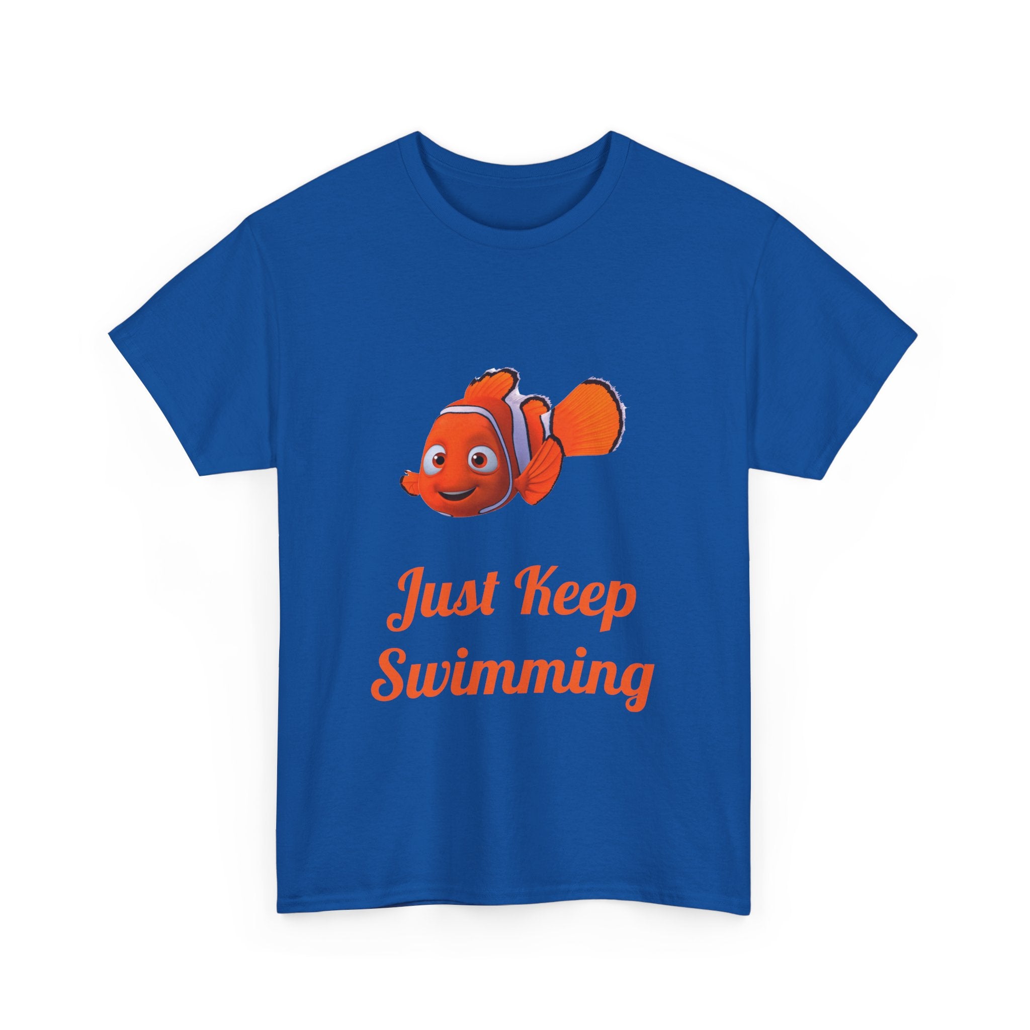 Nemo 'Just Keep Swimming' Unisex Funny Motivational Heavy Cotton Tee
