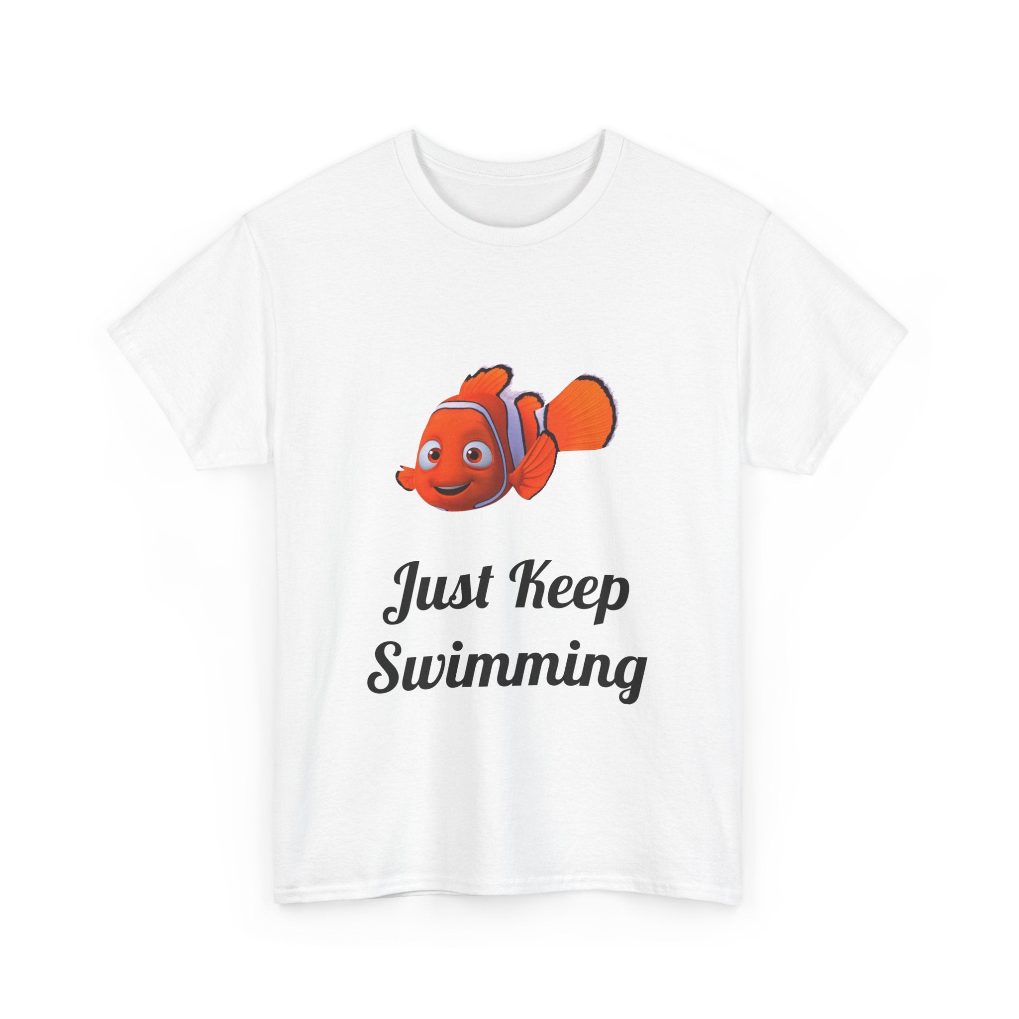 Nemo 'Just Keep Swimming' Unisex Funny Motivational Heavy Cotton Tee