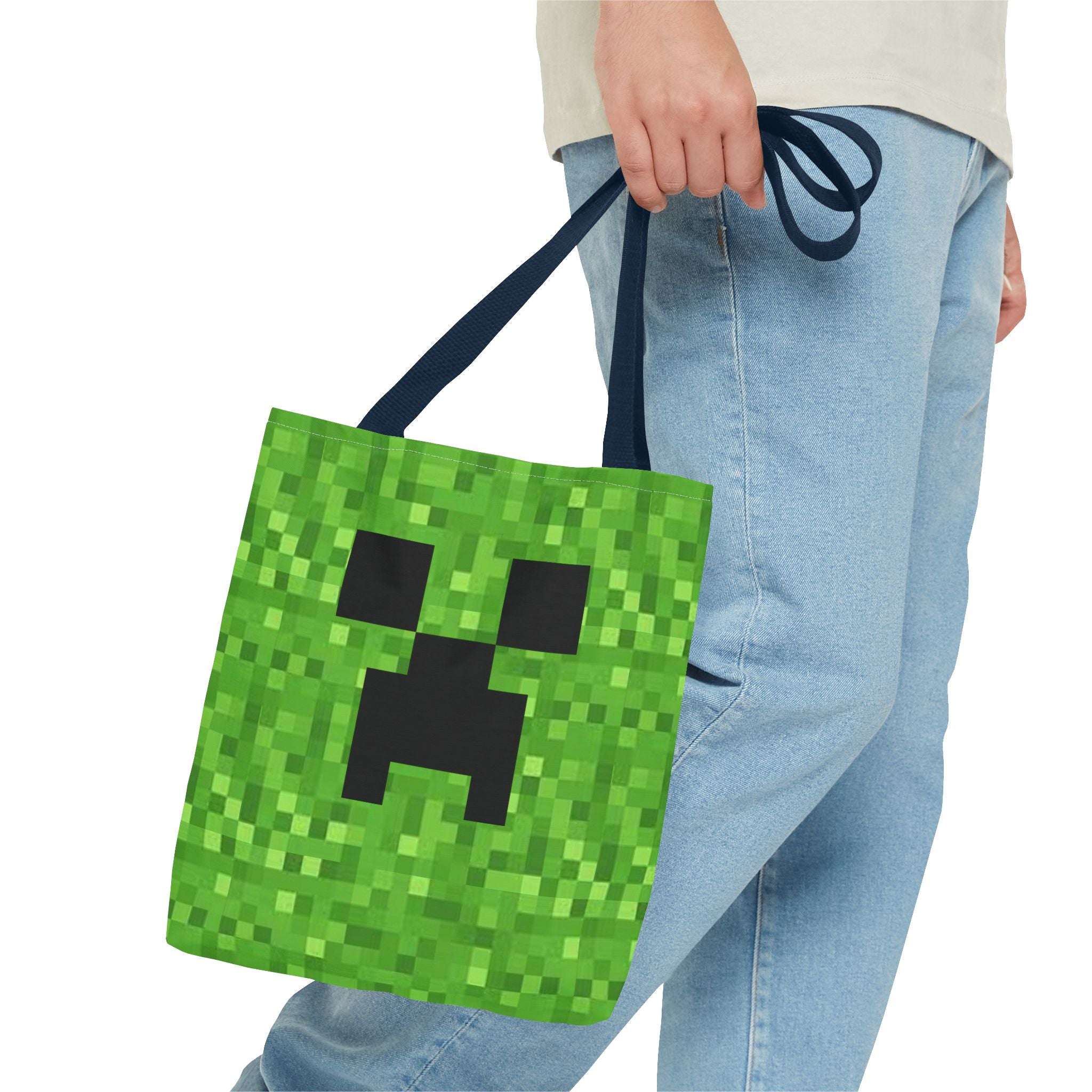 Minecraft Creeper inspired Tote Bag (AOP) Perfect for  Halloween