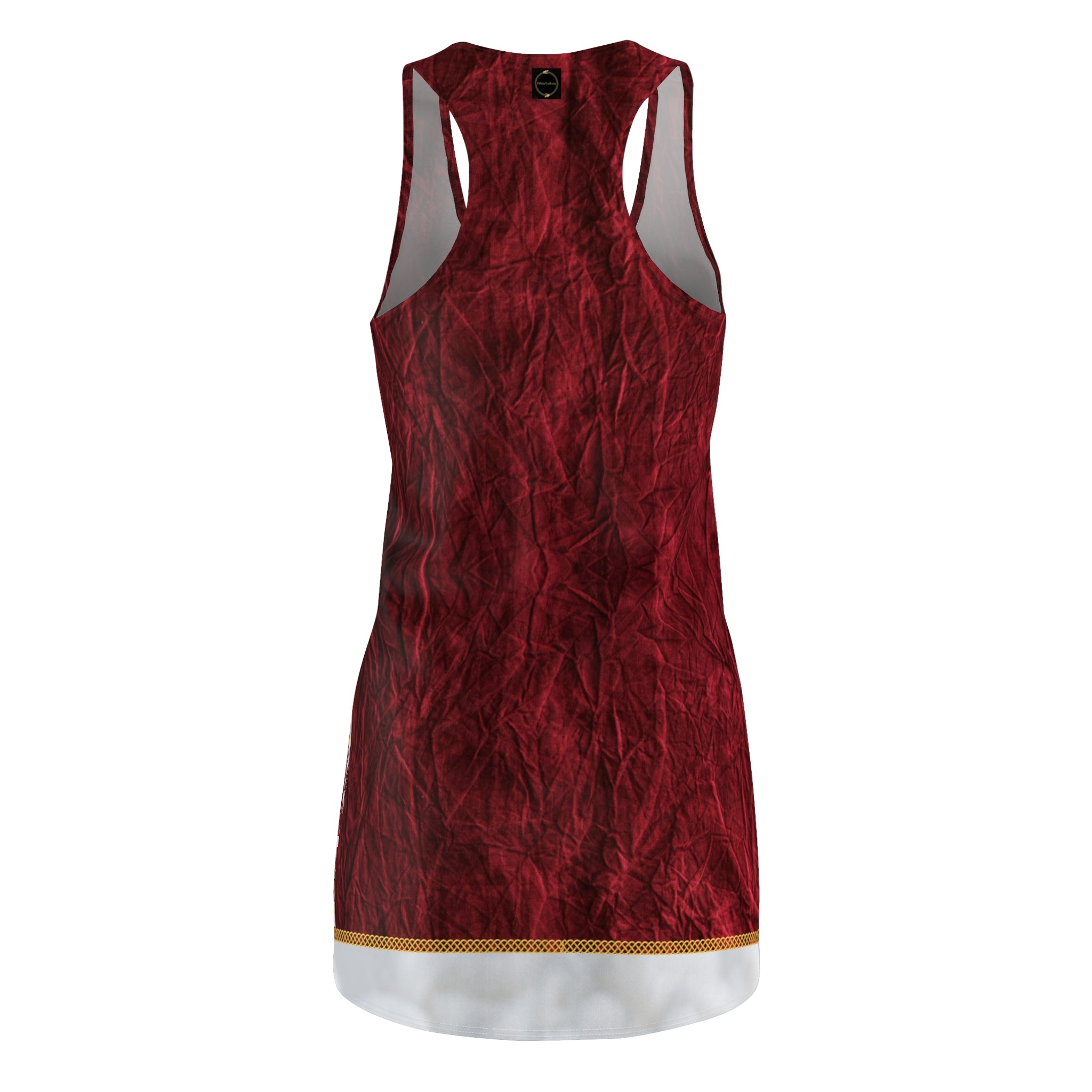 Fabled Fashion Mrs Claus Christmas Celtic Women's Cut & Sew Racerback Dress (AOP)