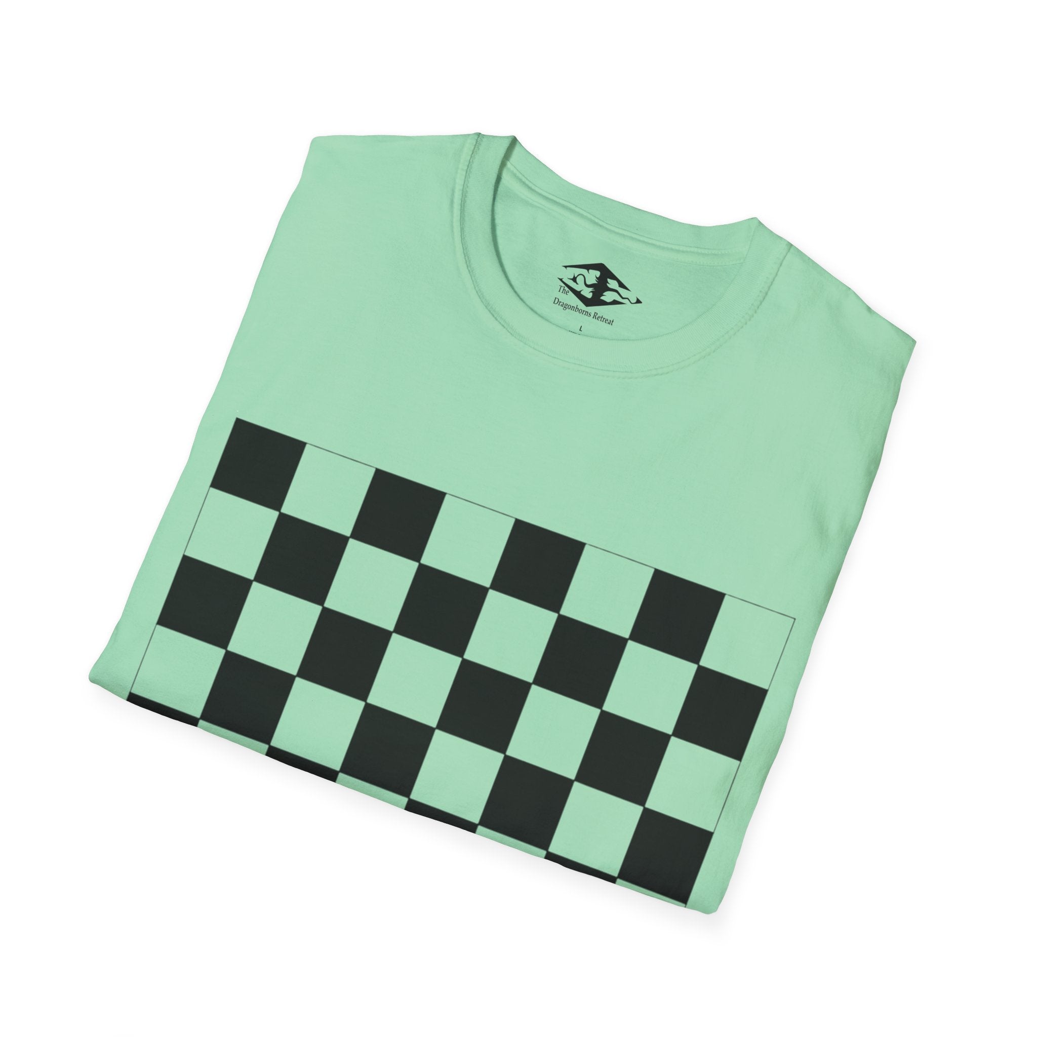 Travel Chess Board Unisex Softstyle T-Shirt (pieces not included)
