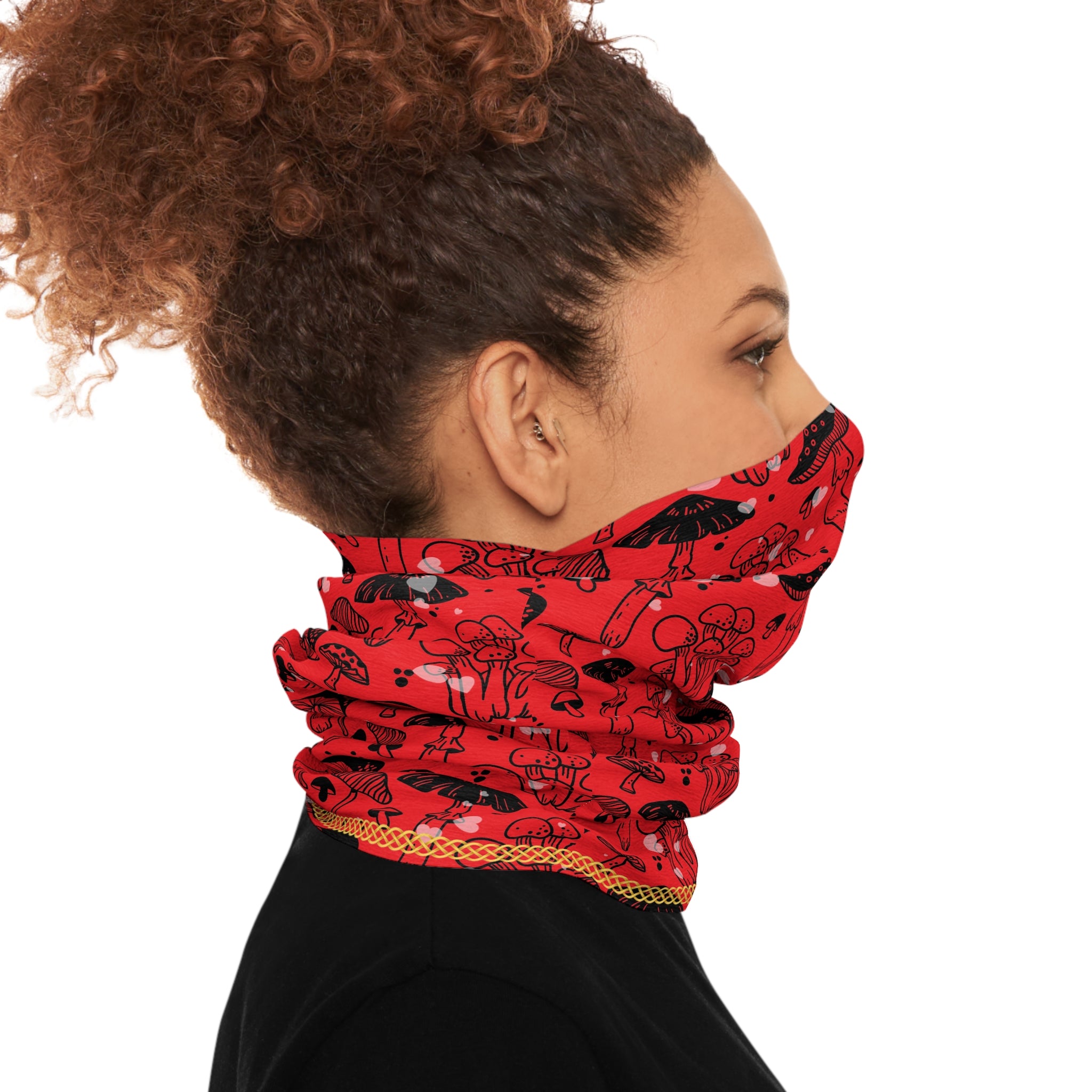 Fabled Fashion Mushrooms and Toadstool Print Tube Scarf