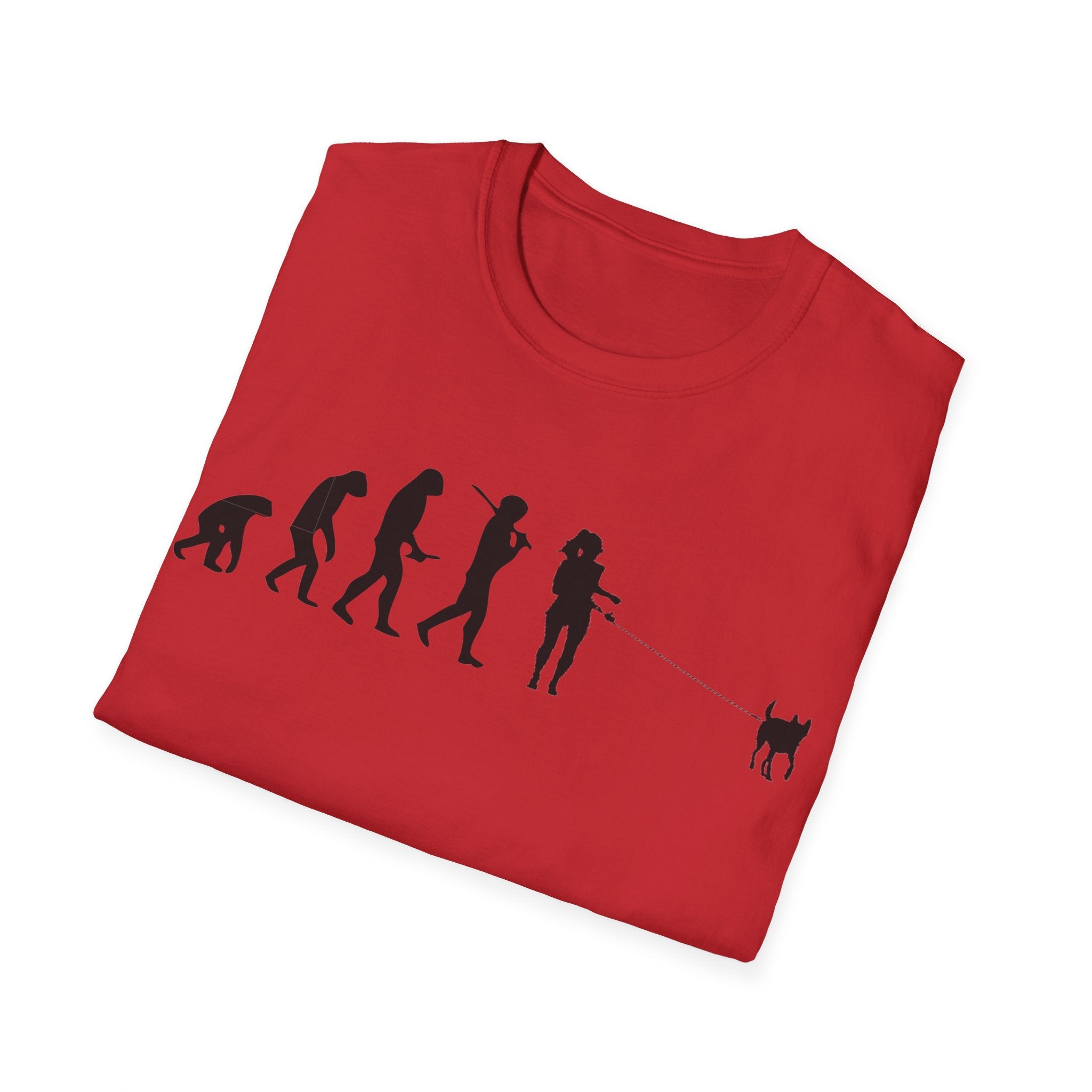 Dog walker evolution Unisex Softstyle T-Shirt