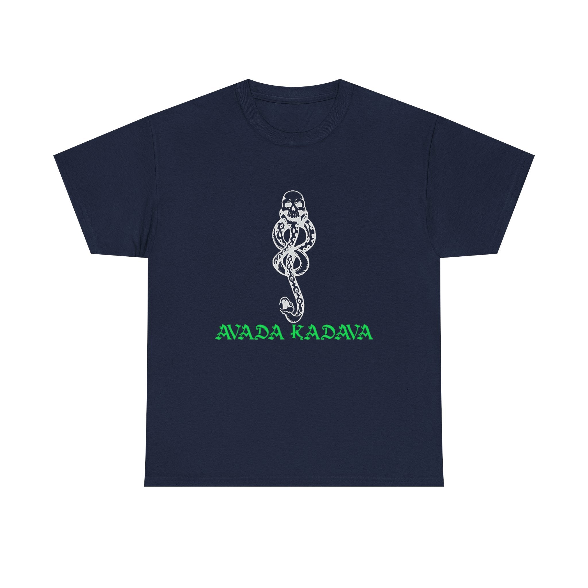Harry Potter inspired Death Eater Voldemort AVADA KADAVA Unisex Heavy Cotton Tee