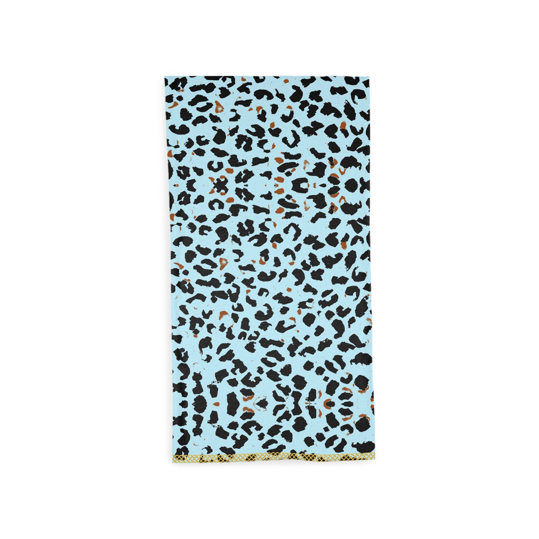 Fabled Fashion Blue Leopard Print Tube Scarf