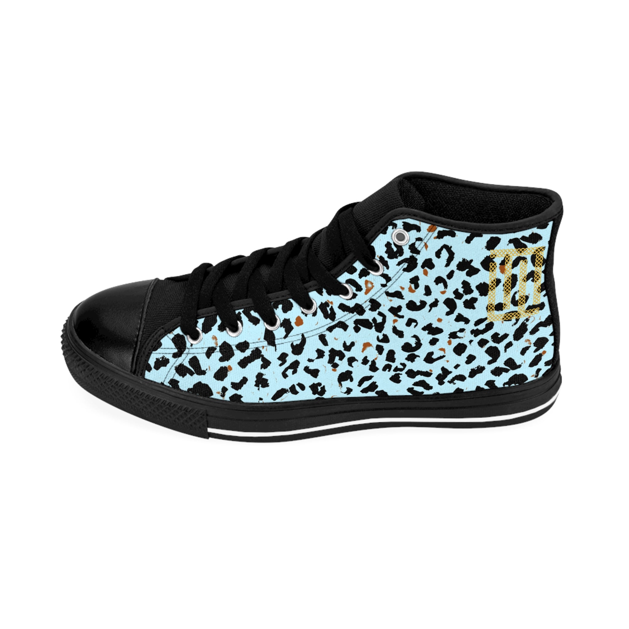 Fabled Fashion Blue Leopard print Women's Classic Sneakers