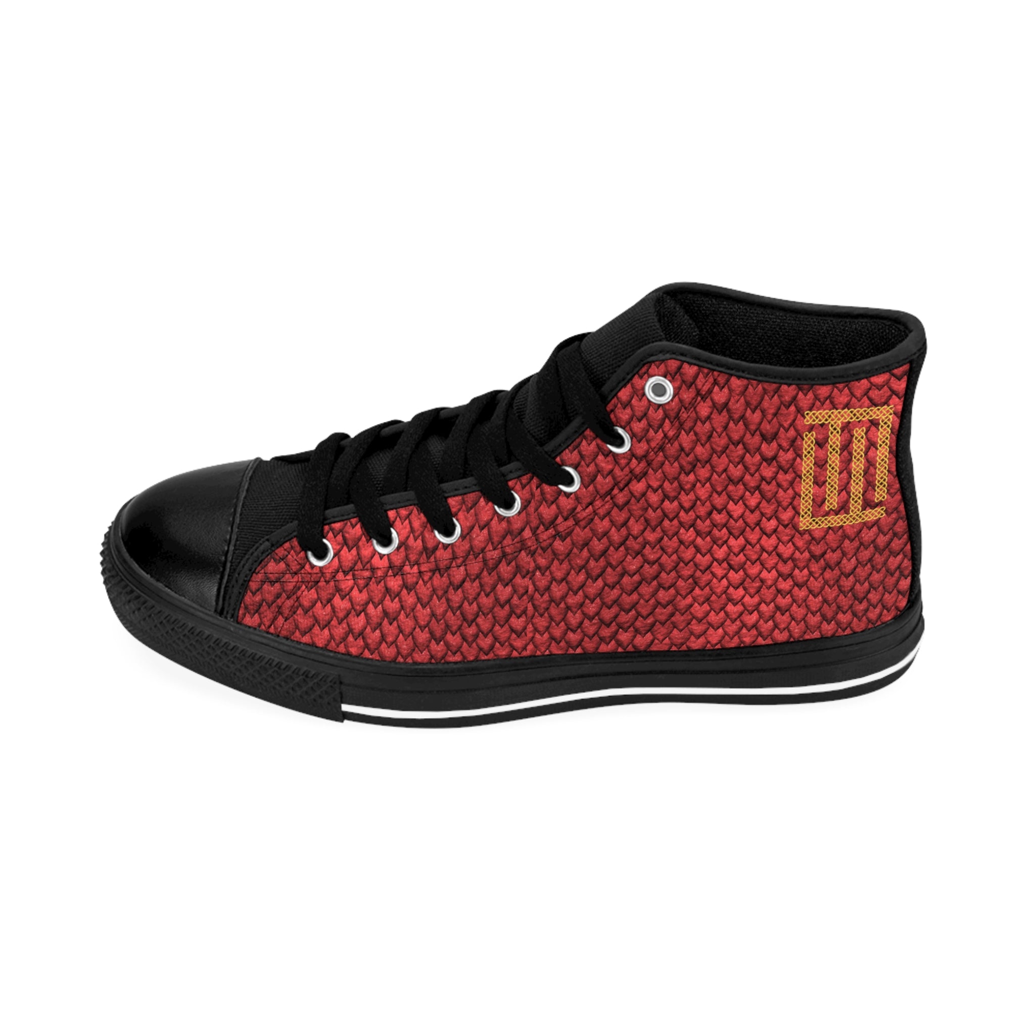 Fabled Fashion Red Dragon skin Women's Classic Sneakers