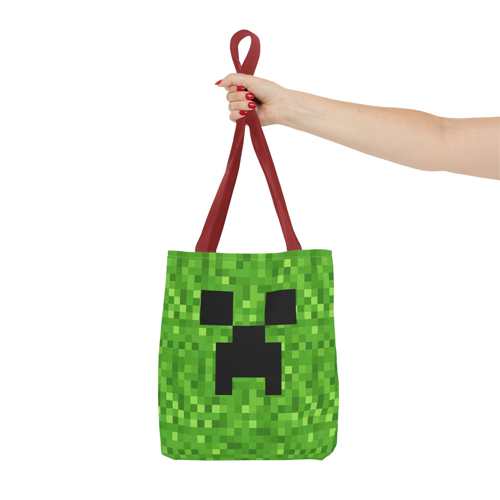 Minecraft Creeper inspired Tote Bag (AOP) Perfect for  Halloween
