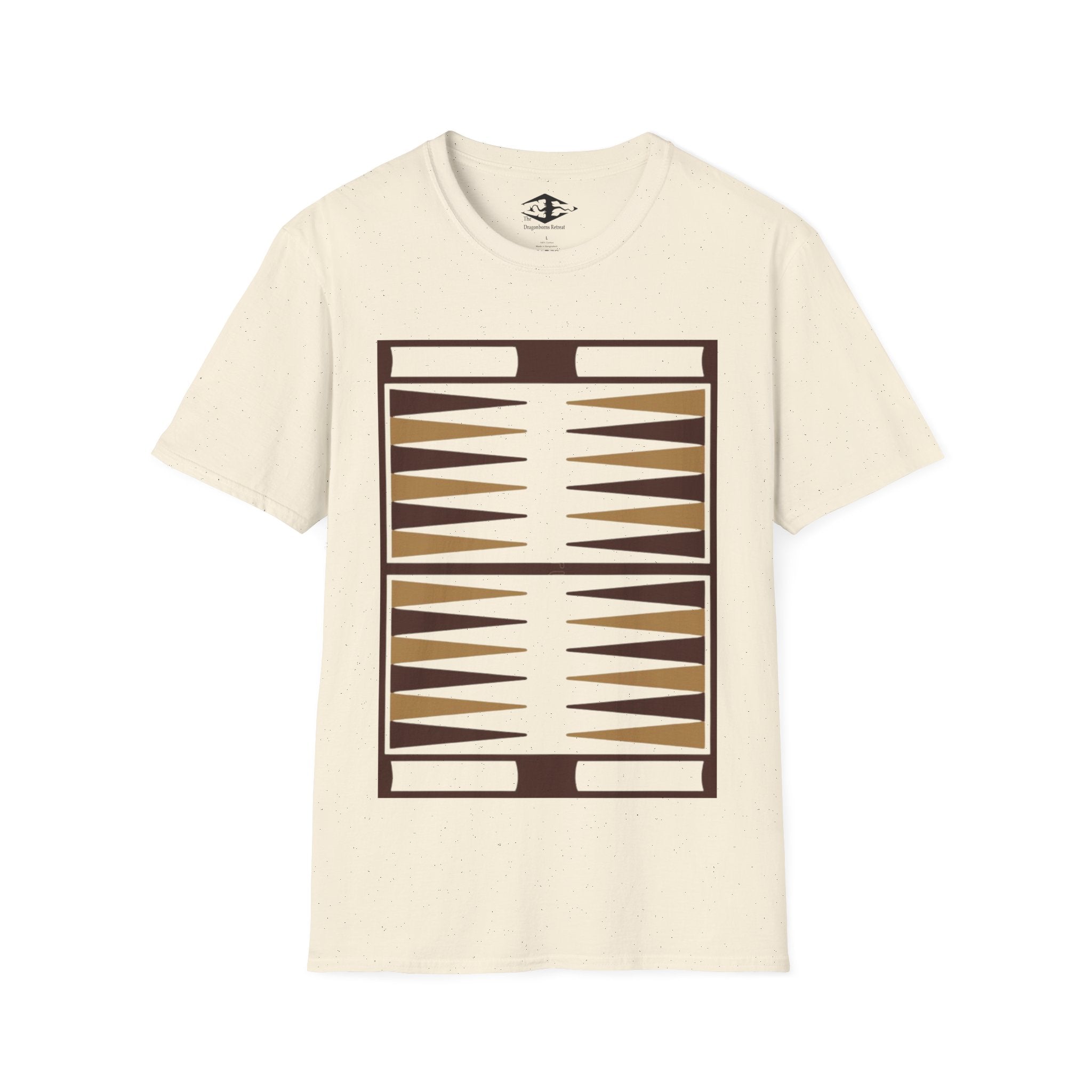 Travel Backgammon Board Unisex Softstyle T-Shirt (pieces not included)