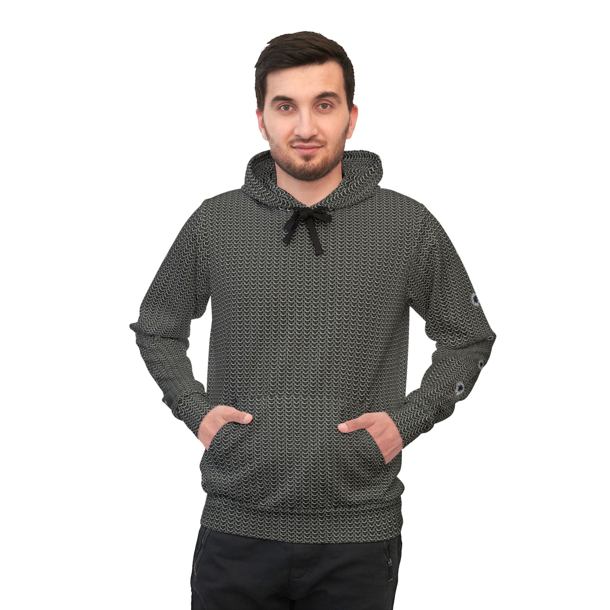 Fabled Fashion Chainmail effect Athletic Hoodie (AOP)