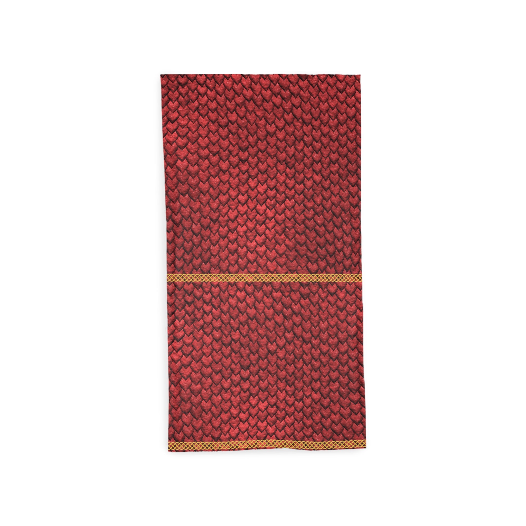 Fabled Fashion Red Dragonskin Print Tube Scarf