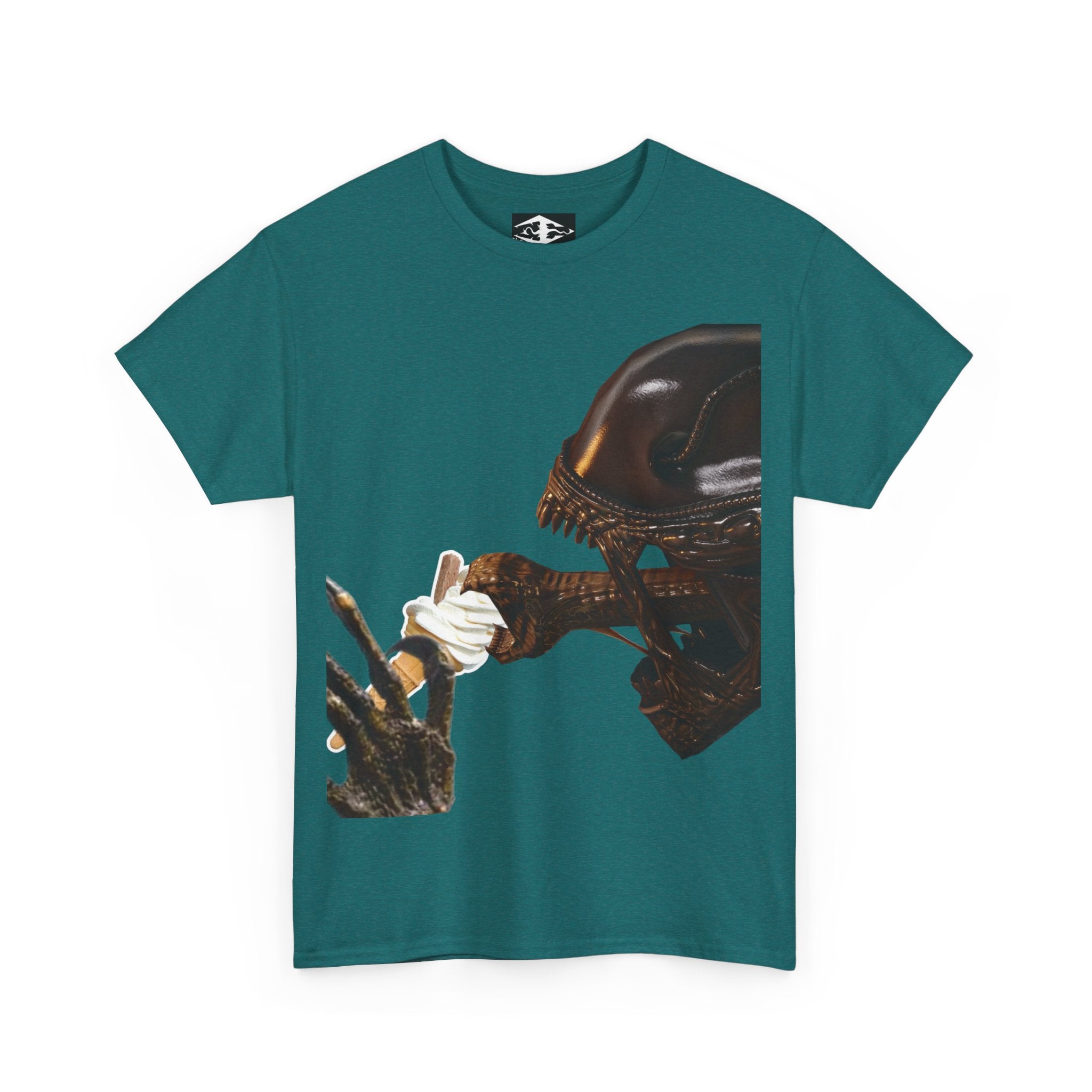 Alien ice cream Unisex Funny Heavy Cotton Tee