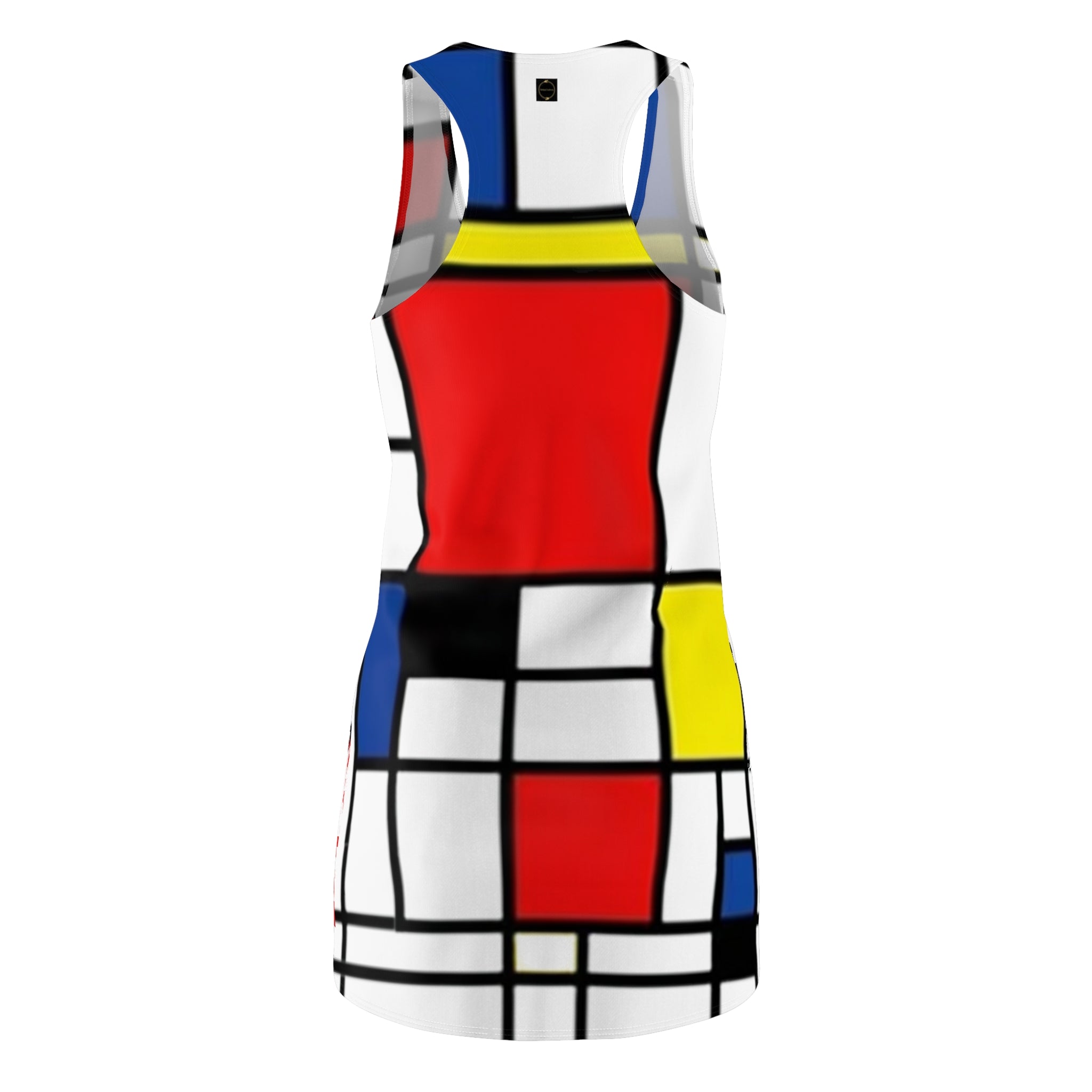 Fabled Fashion Piet Mondrian pattern Women's Cut & Sew Racerback Dress (AOP) inspired by Vivian in Pretty Wom