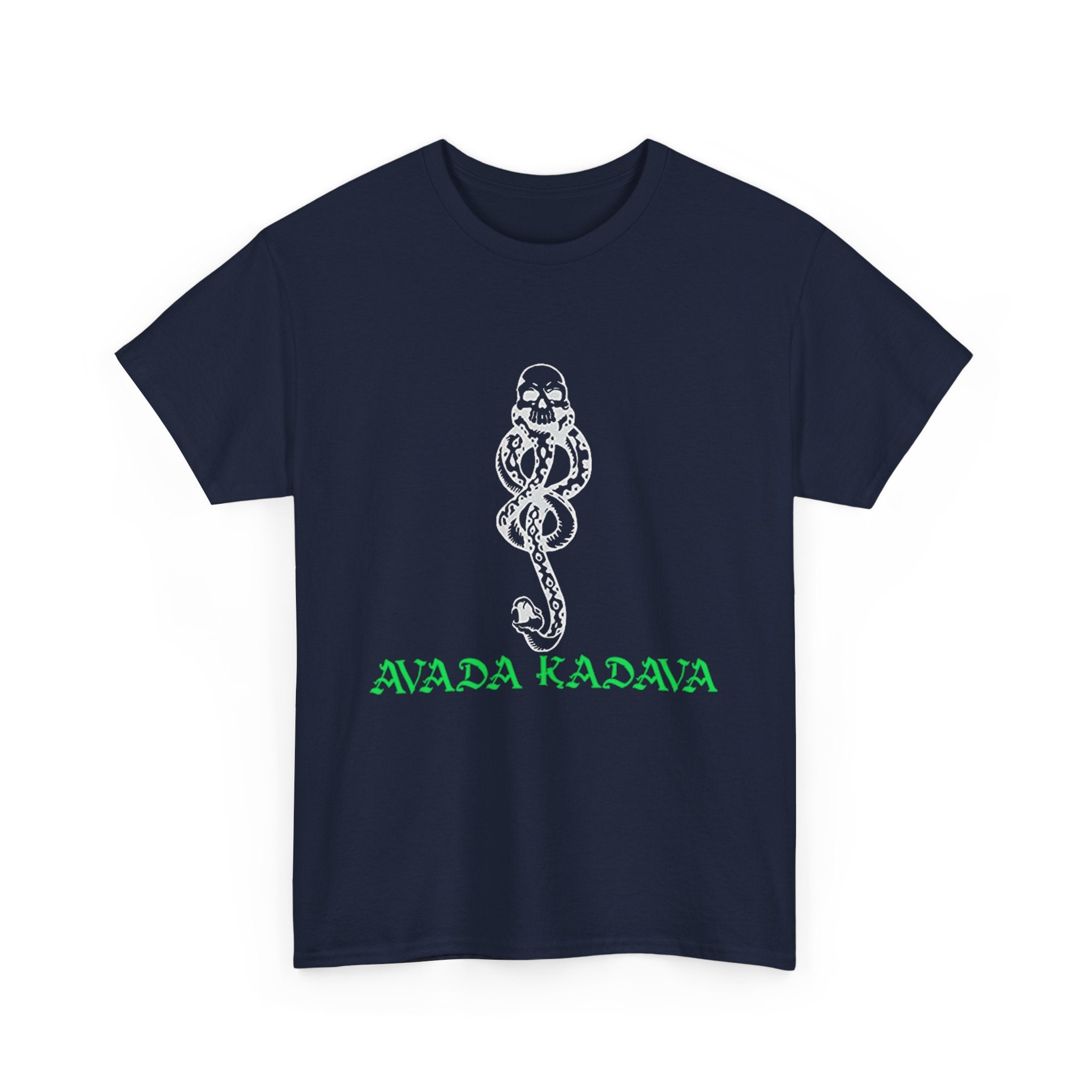 Harry Potter inspired Death Eater Voldemort AVADA KADAVA Unisex Heavy Cotton Tee