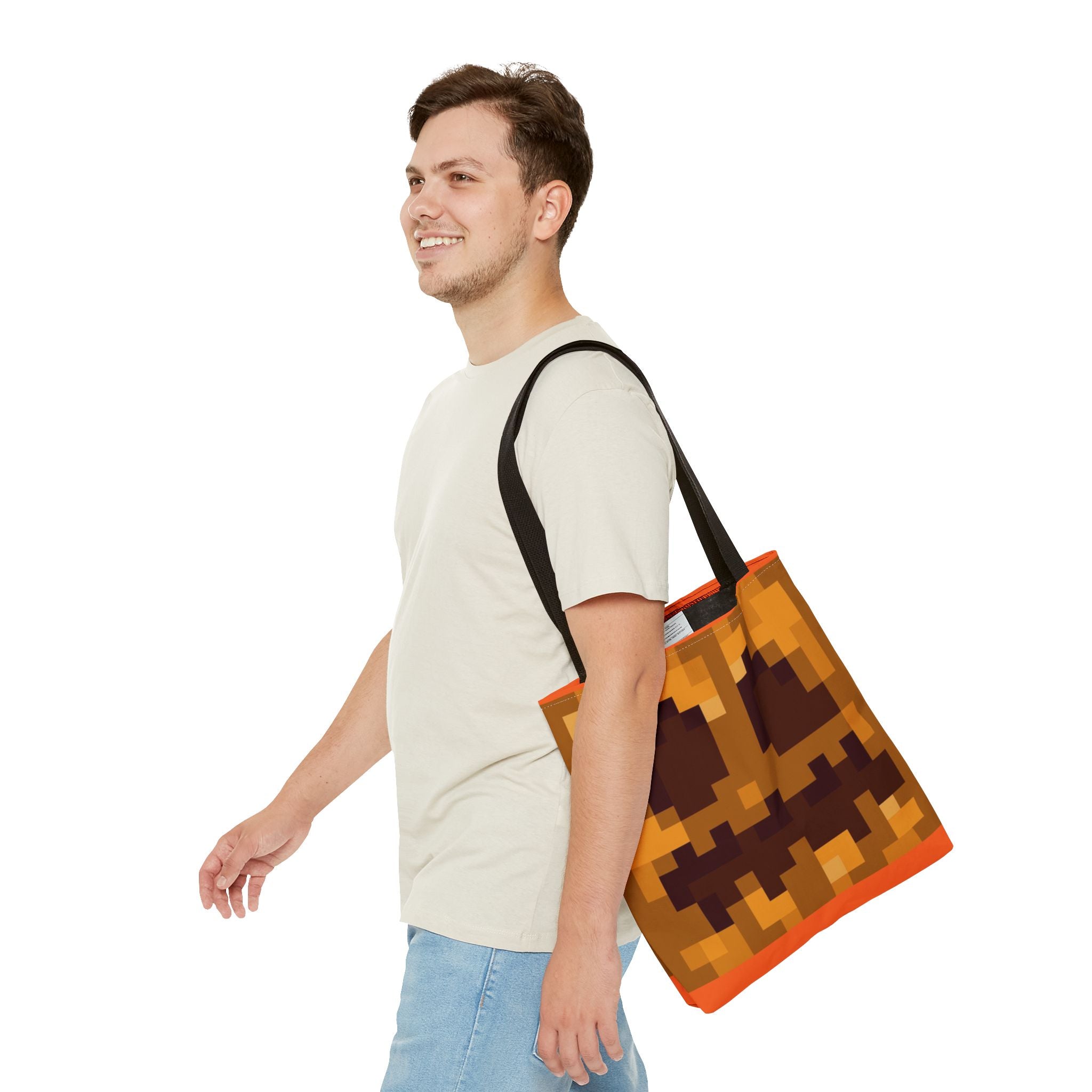 Minecraft Jack O Lantern inspired pumpkin Tote Bag (AOP) Perfect for  Halloween