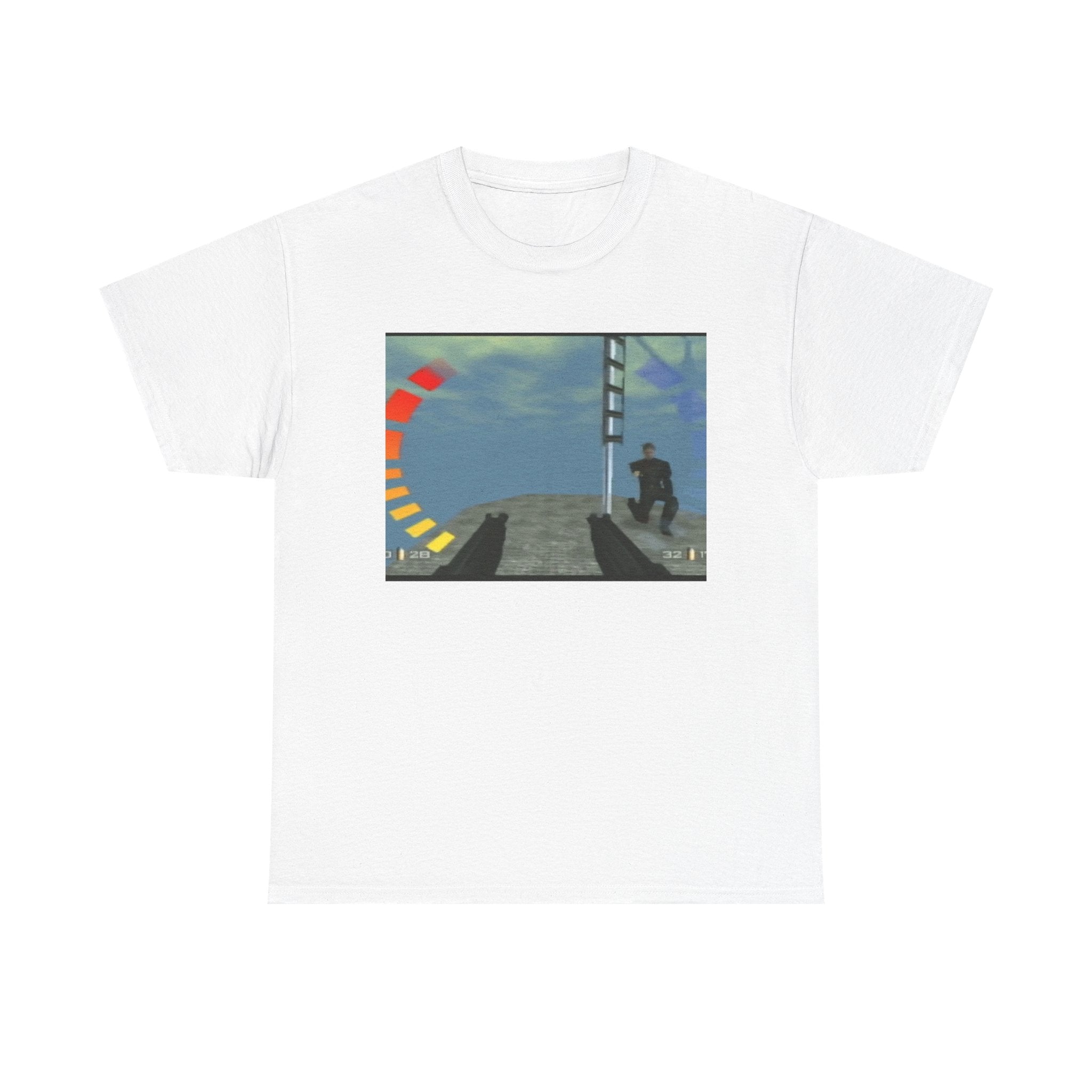 Goldeneye game end scene Unisex Heavy Cotton Tee. Gamer t shirt
