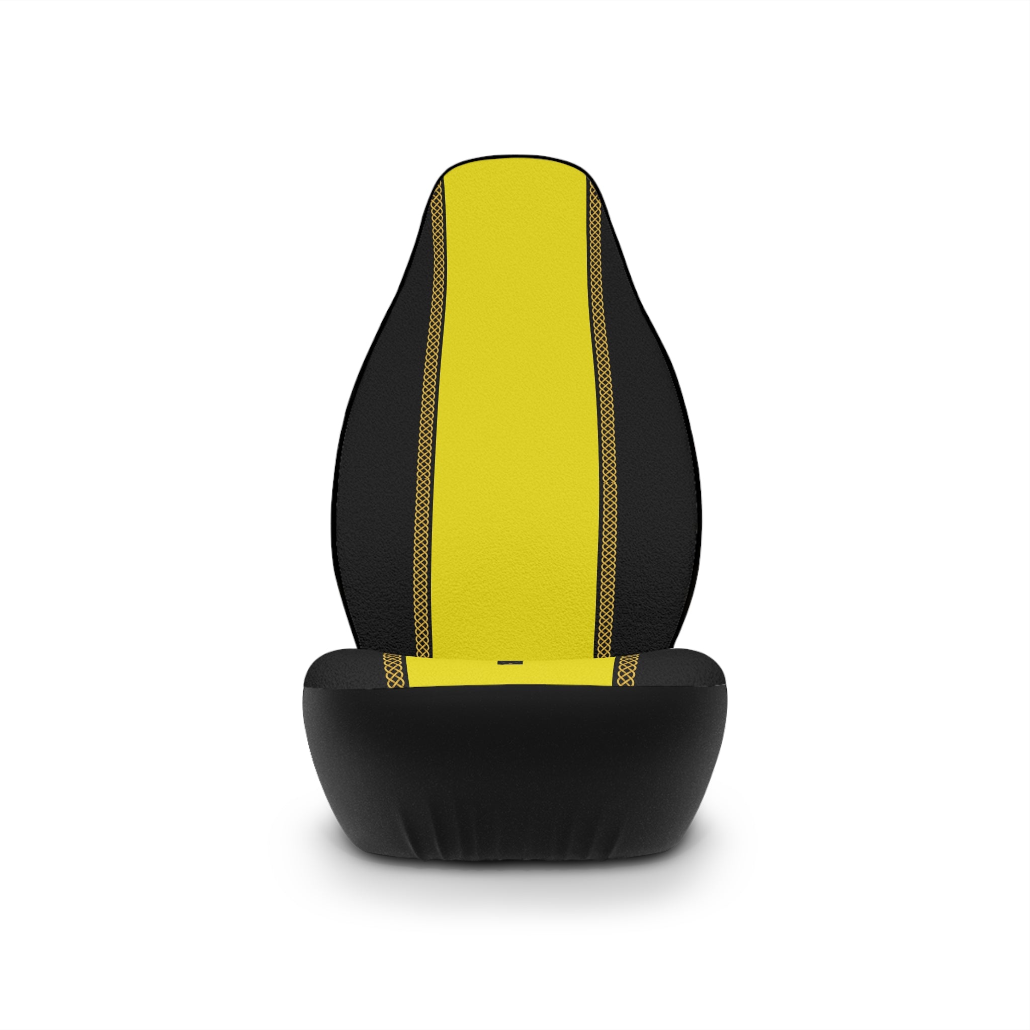 Fabled Fashion Yellow/Black 'Kill Bill' inspired Print with Celtic knot design Car Seat Covers