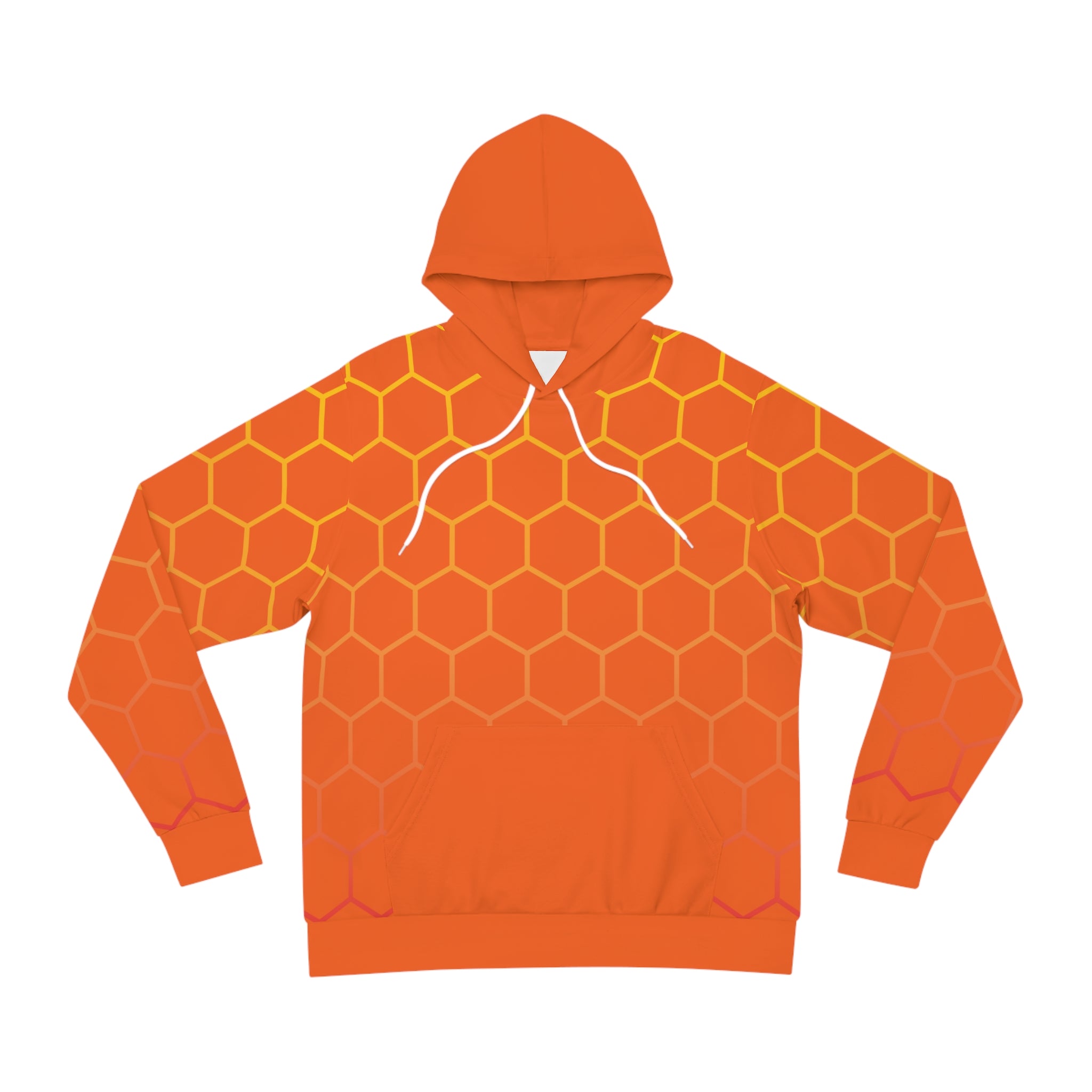 Orange Honeycomb Fashion Hoodie from Fabled Fashion