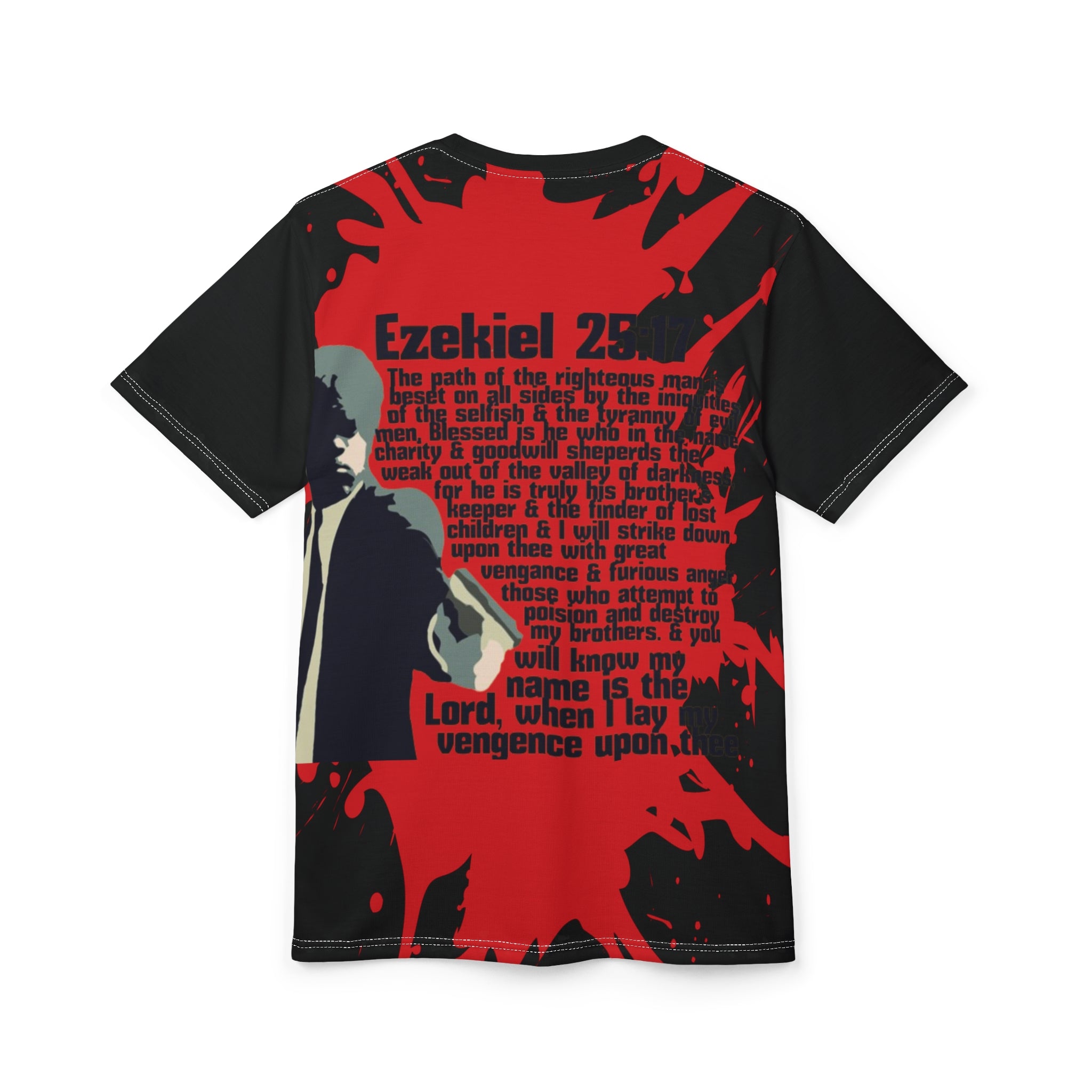 Pulp Fiction inspired Ezekiel 25:17  Unisex Cut & Sew Tee (AOP)