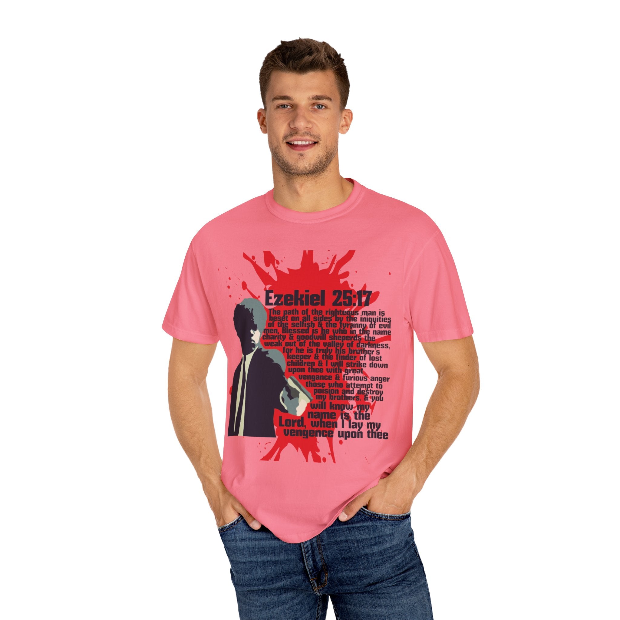 Pulp Fiction inspired Ezekiel 25:17 Unisex Garment-Dyed T-shirt