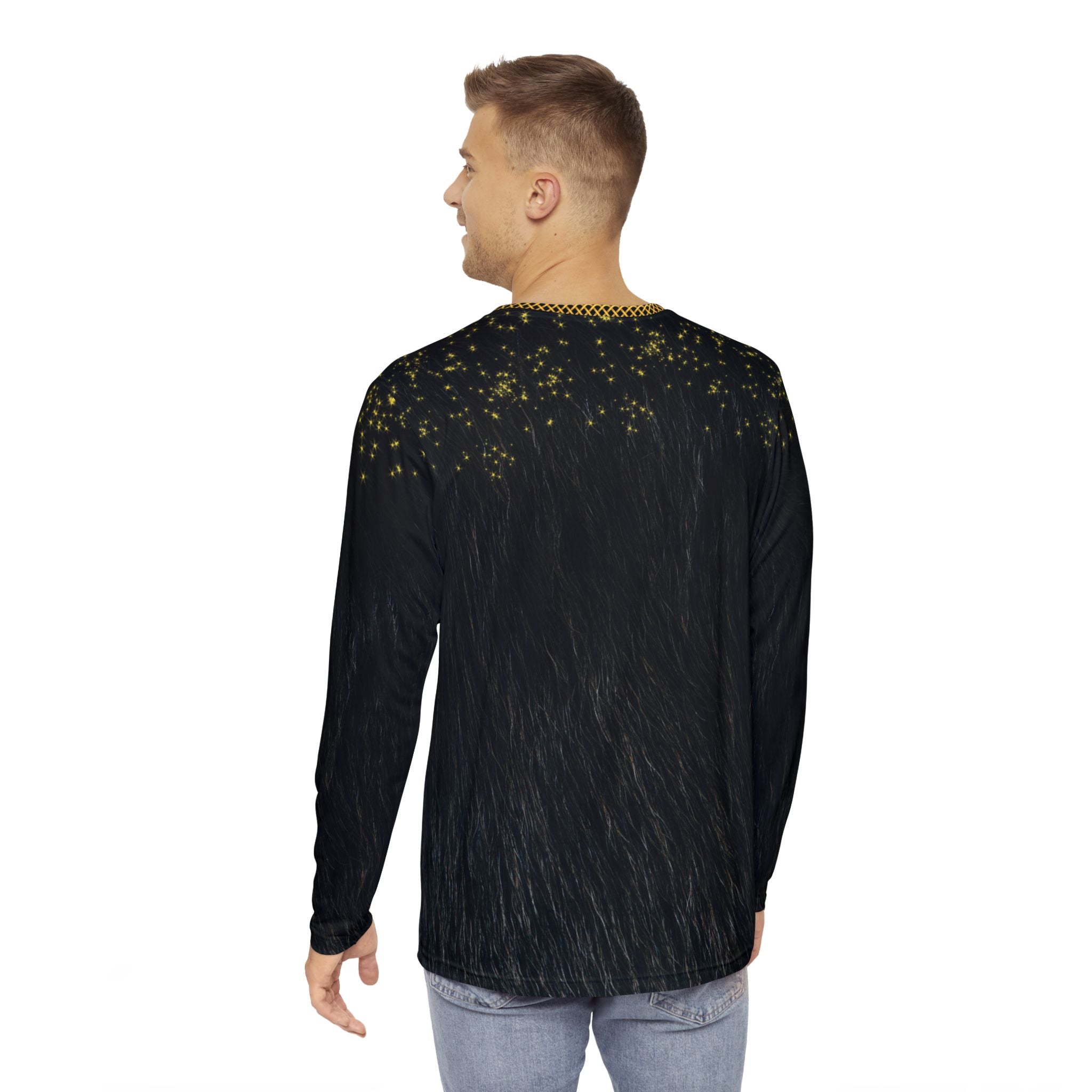 Fabled Fashion Niffler Fur Men's Long Sleeve  AOP Shirt