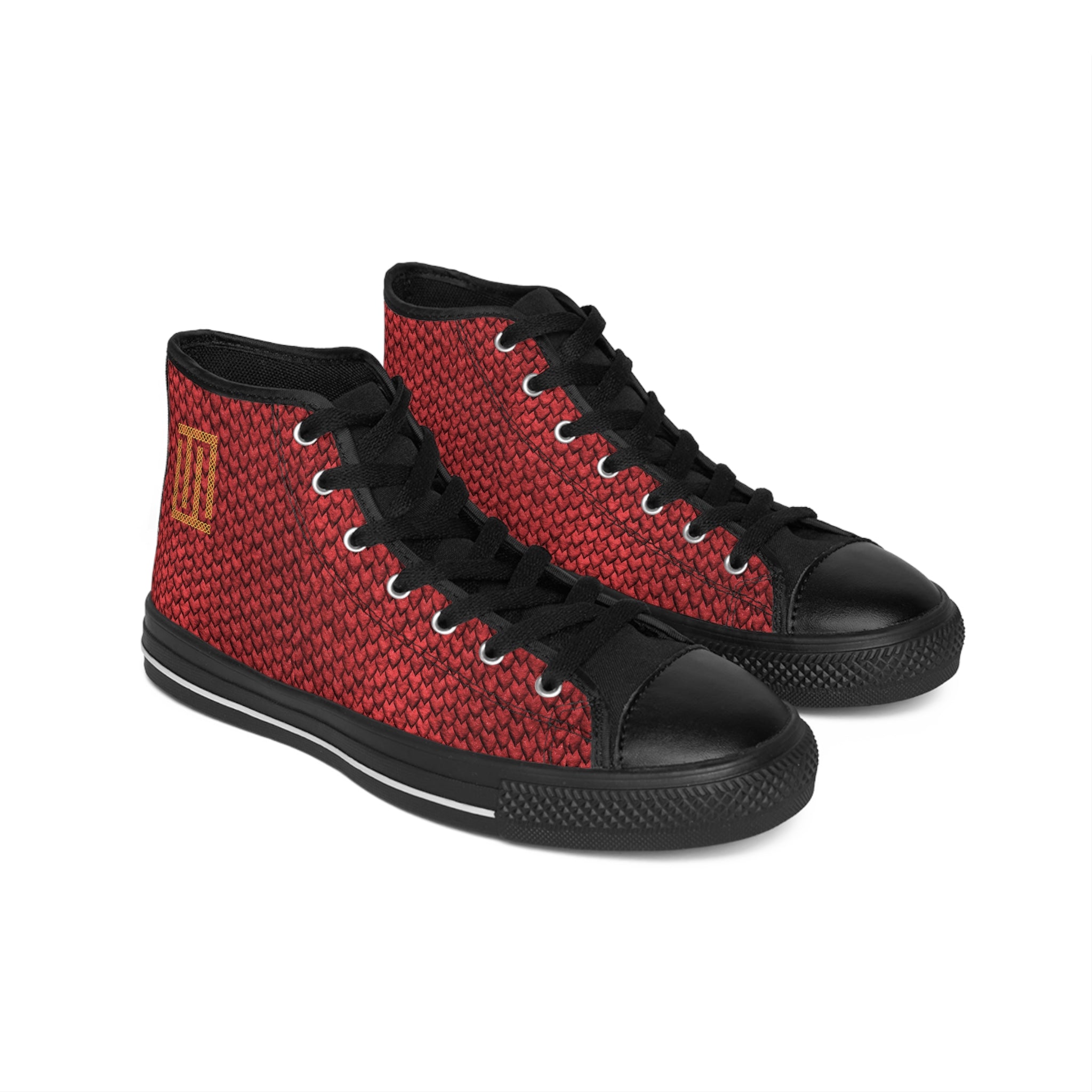 Fabled Fashion Red Dragon skin Men's Classic Sneakers