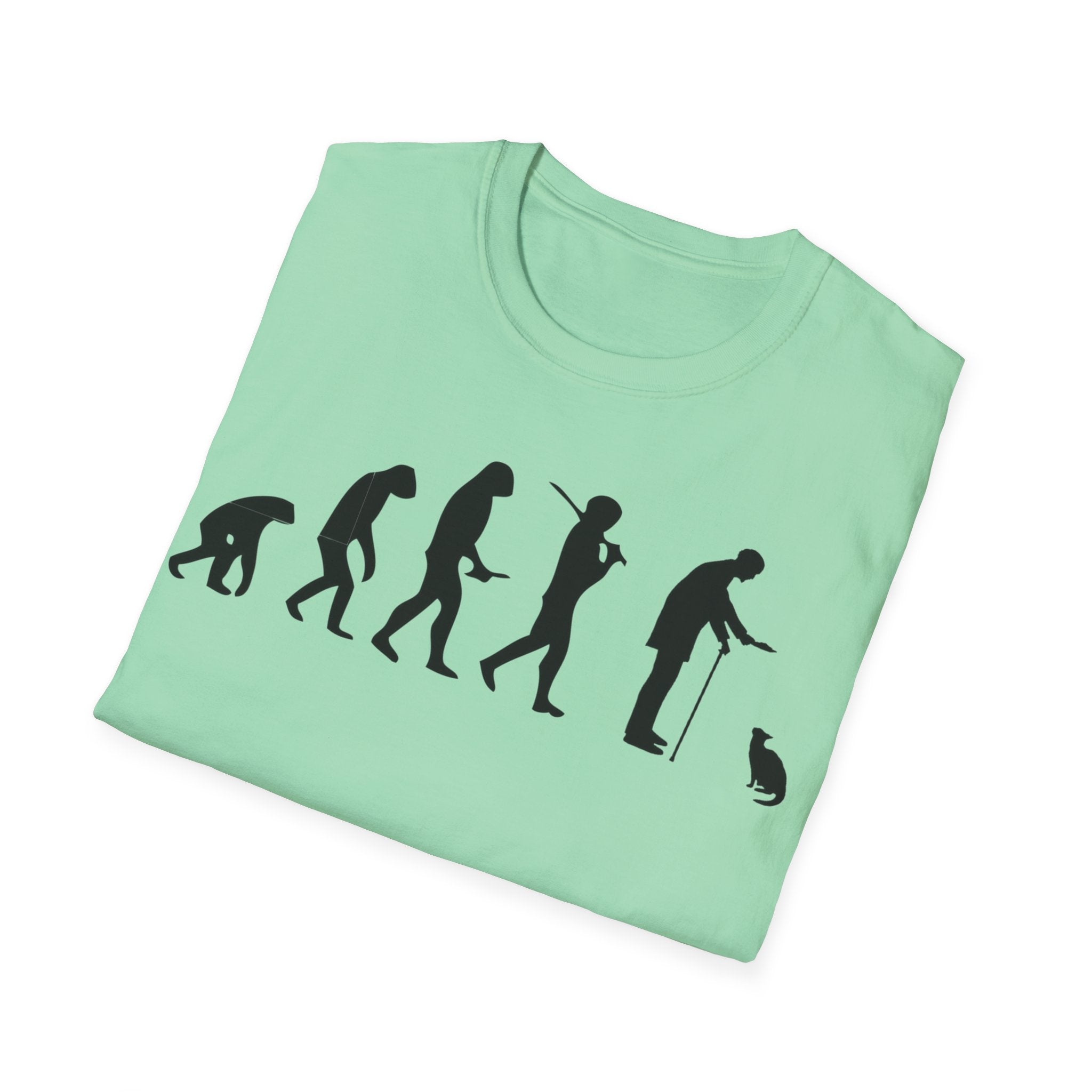 Cat Lover evolution Unisex Softstyle T-Shirt
