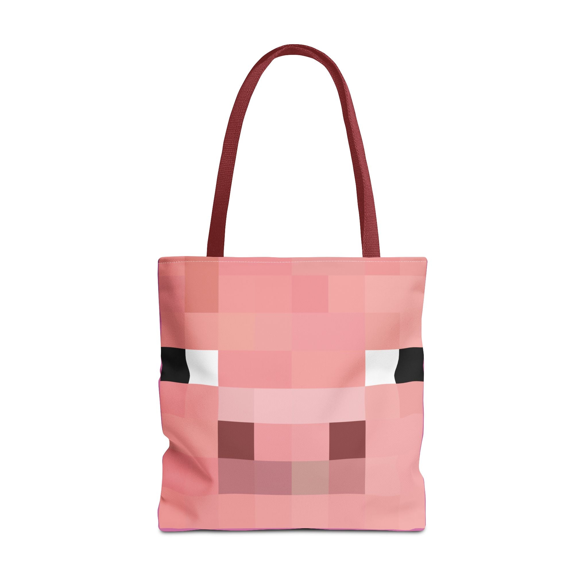 Minecraft inspired Pig Tote Bag (AOP) Perfect for  Halloween