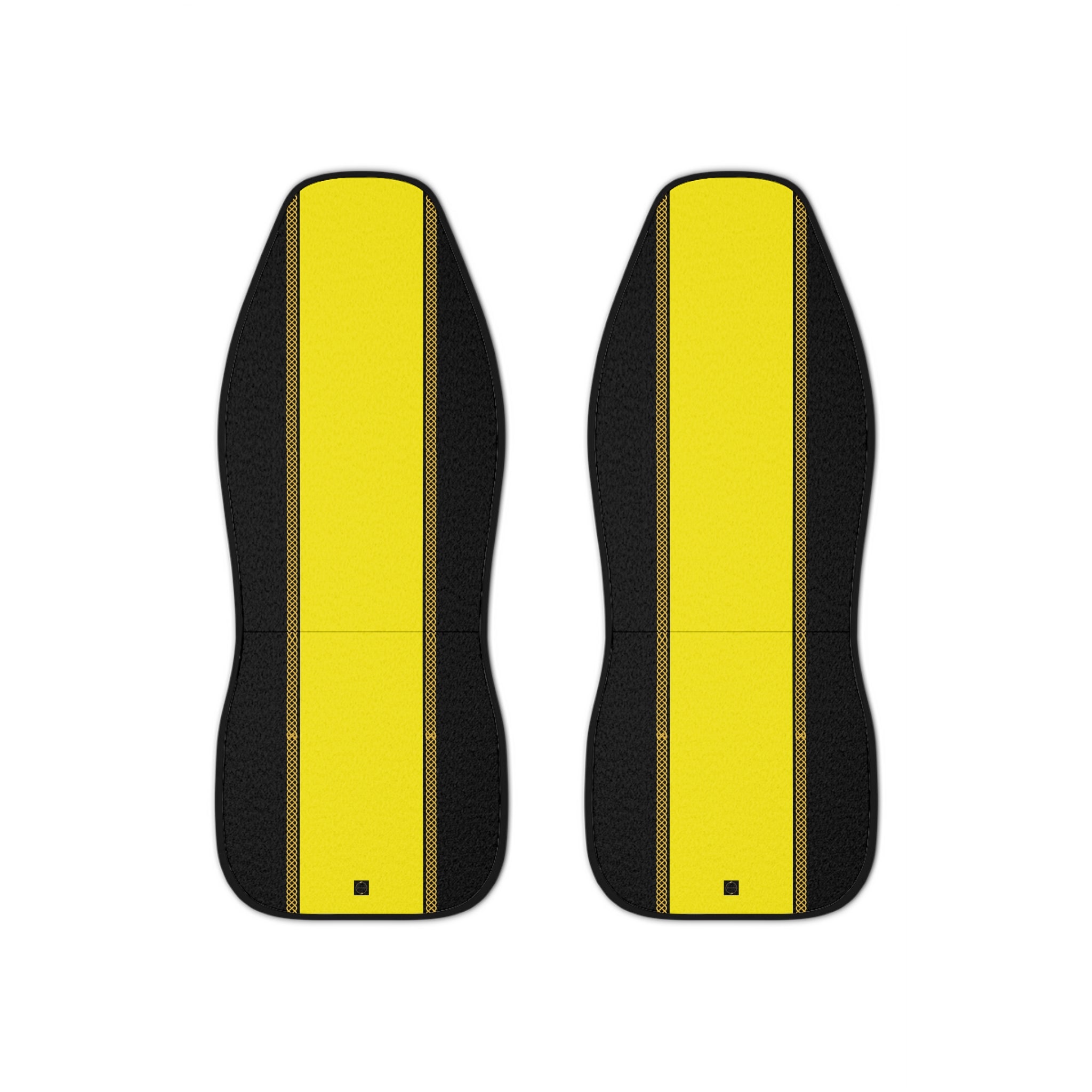 Fabled Fashion Yellow/Black 'Kill Bill' inspired Print with Celtic knot design Car Seat Covers