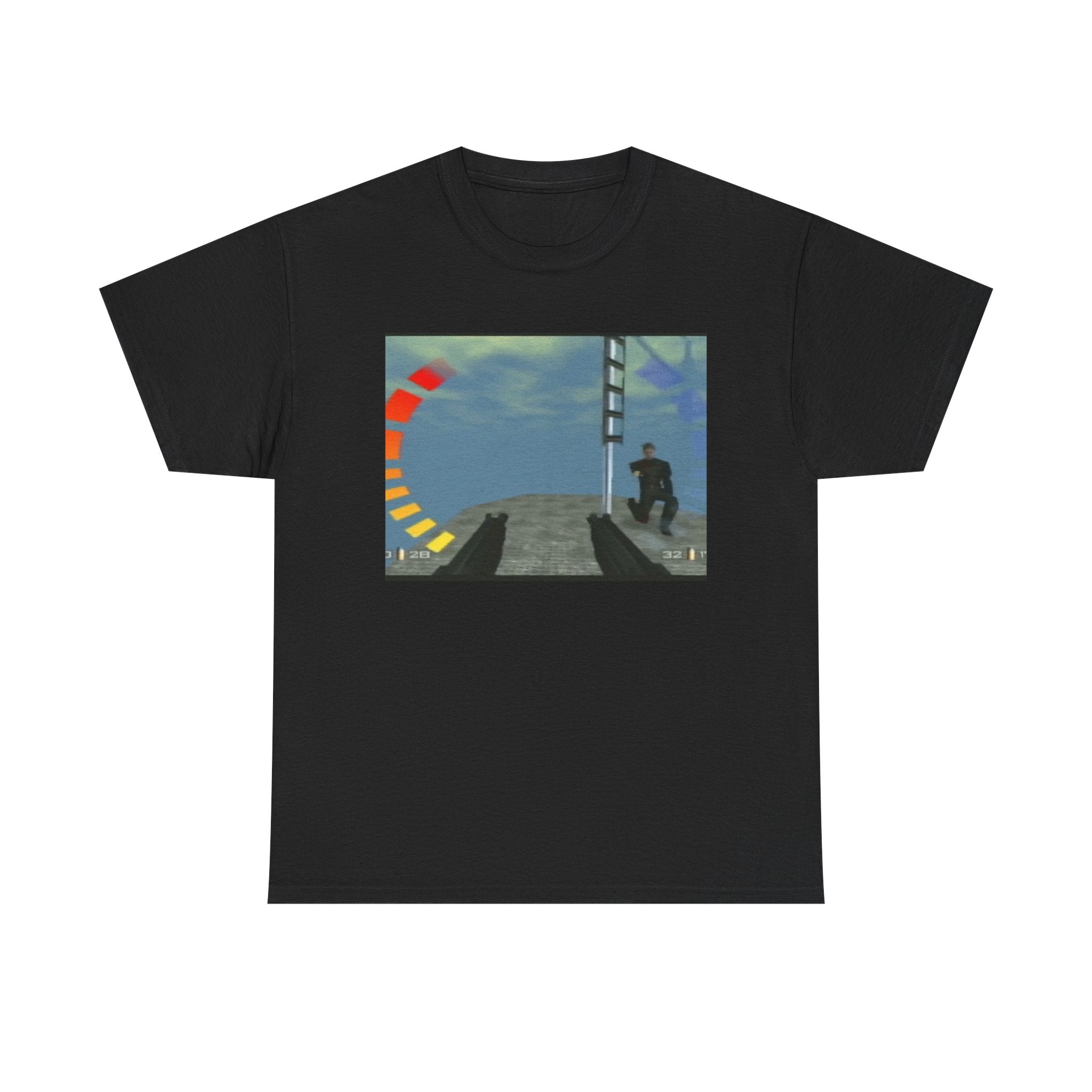Goldeneye game end scene Unisex Heavy Cotton Tee. Gamer t shirt