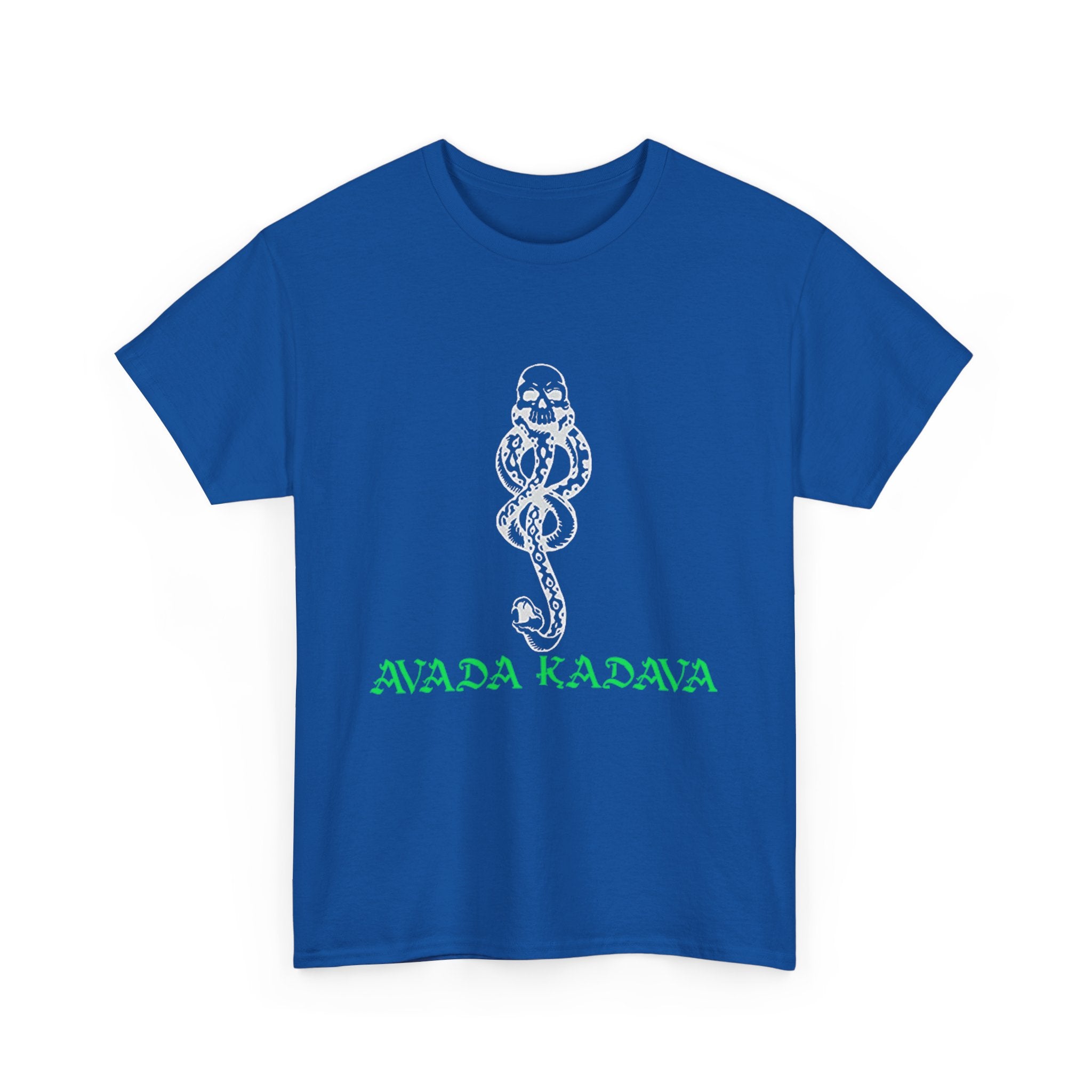 Harry Potter inspired Death Eater Voldemort AVADA KADAVA Unisex Heavy Cotton Tee