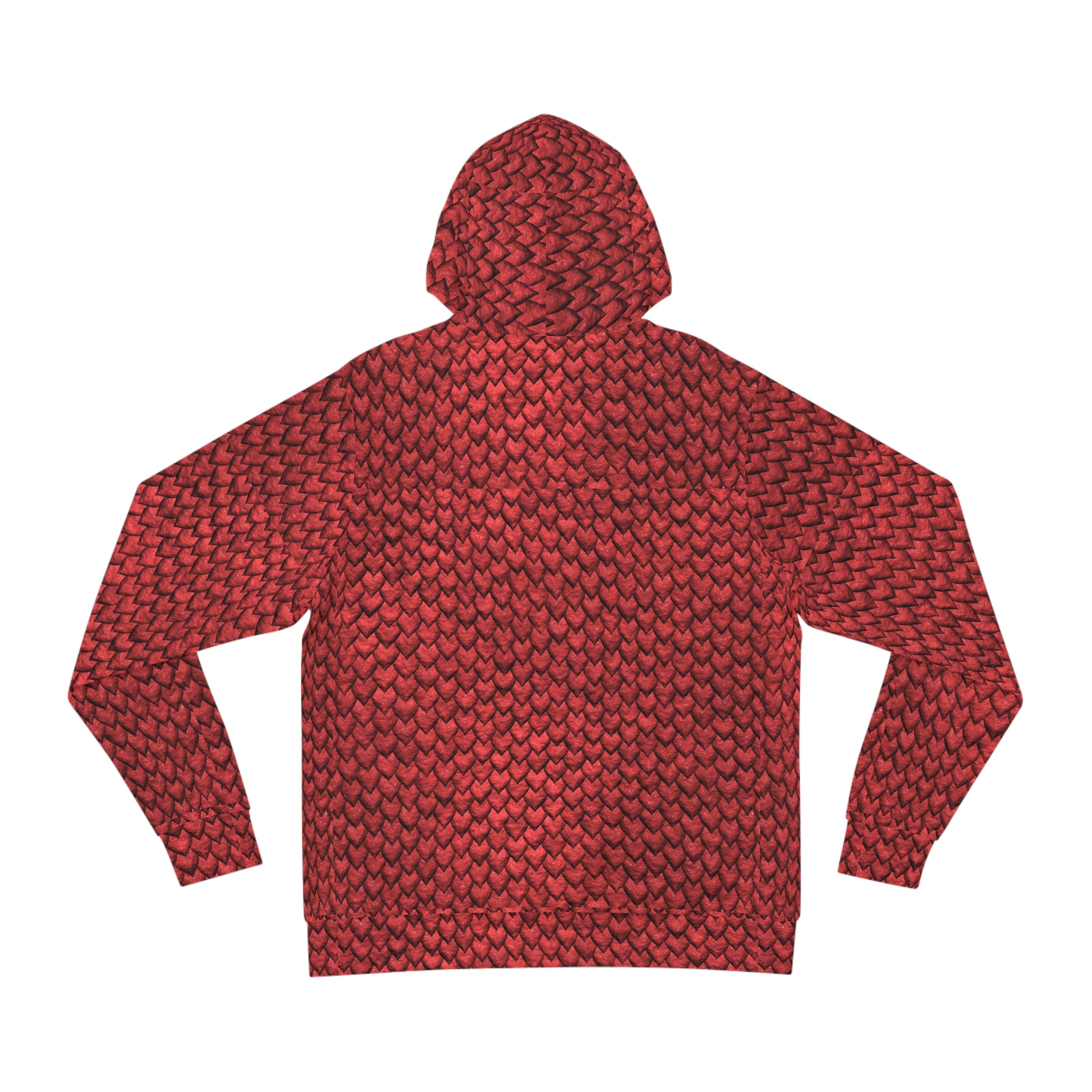 Fabled Fashion Red Dragon skin effect Unisex Hoodie (AOP)