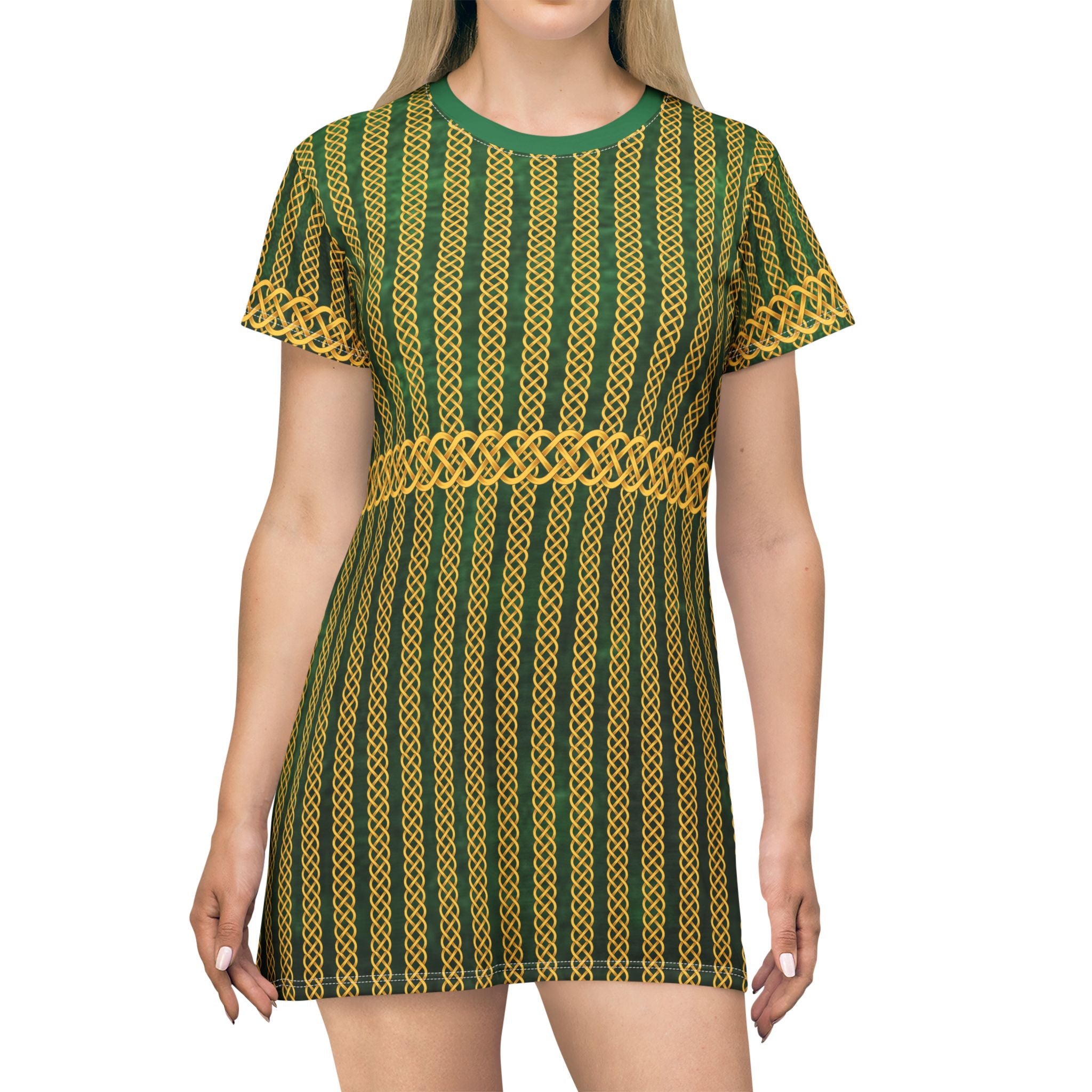 Fabled Fashion Celtic Knot Medieval fashion All Over Print T-Shirt Dress