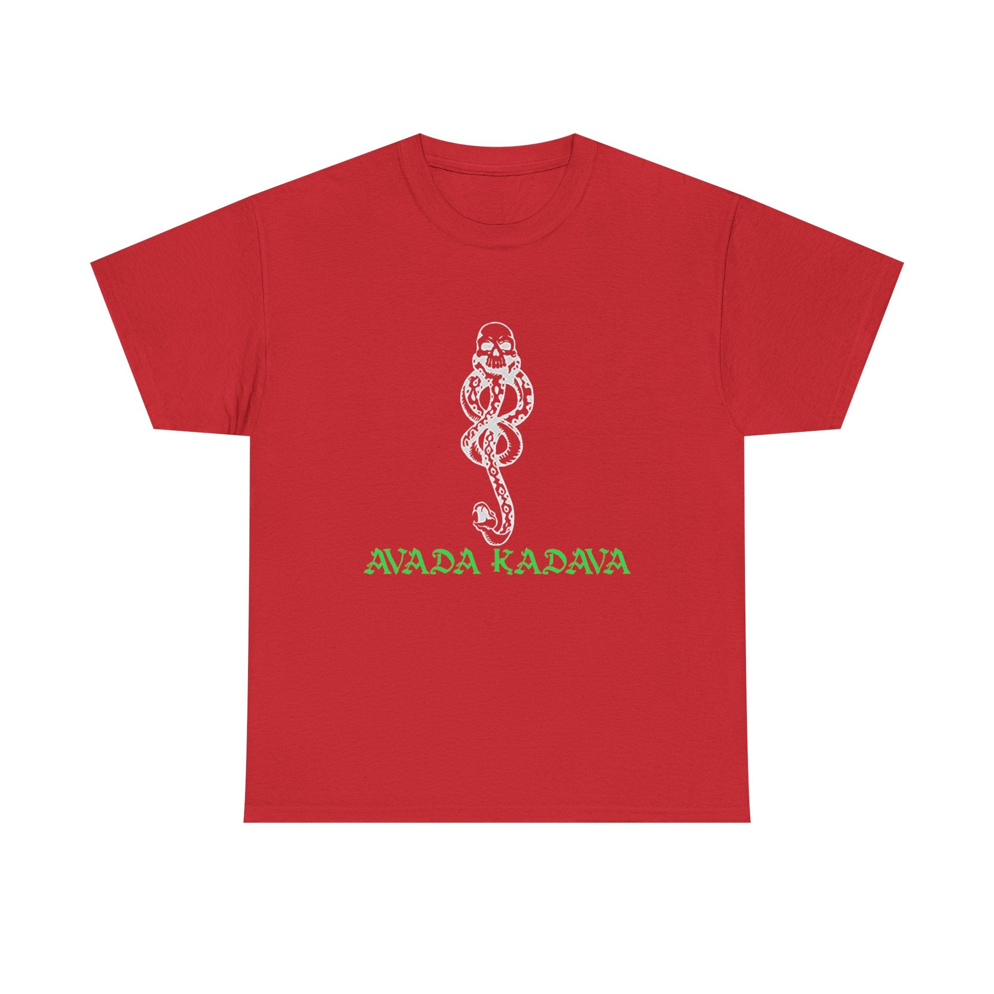 Harry Potter inspired Death Eater Voldemort AVADA KADAVA Unisex Heavy Cotton Tee