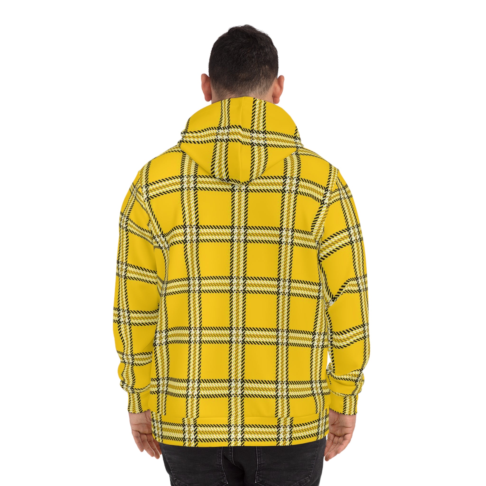 Fabled Fashion Yellow Plaid Clueless inspired Unisex Hoodie (AOP)