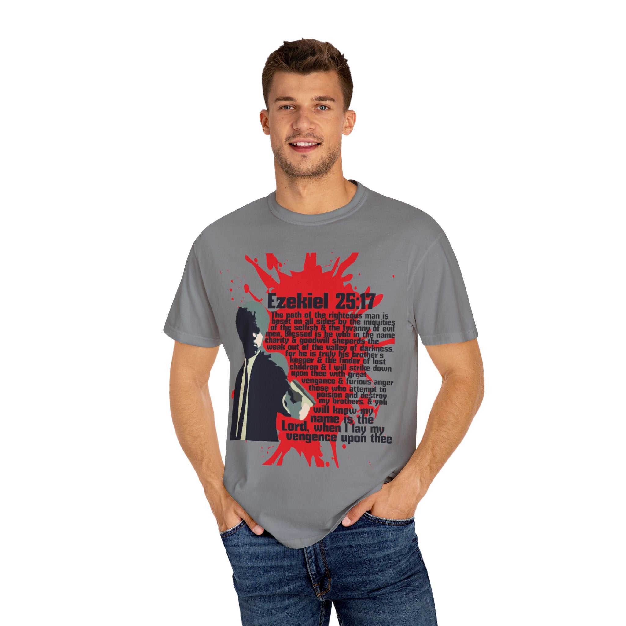 Pulp Fiction inspired Ezekiel 25:17 Unisex Garment-Dyed T-shirt