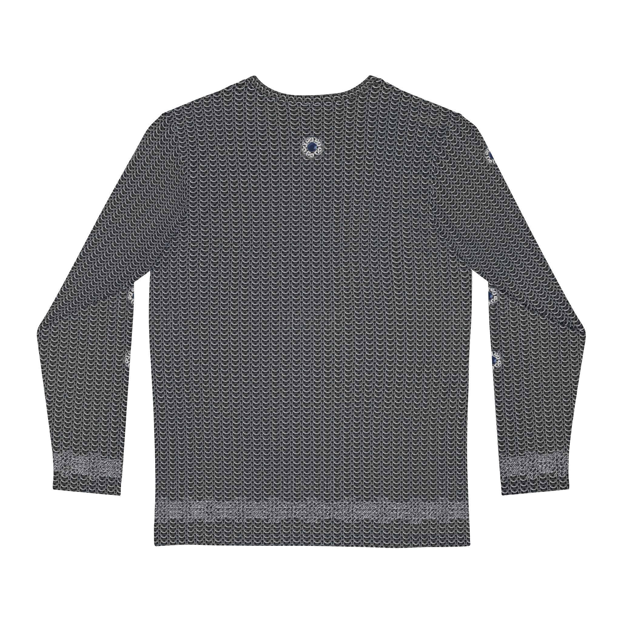 Fabled Fashion Men's Long Sleeve Chainmail effect AOP Shirt