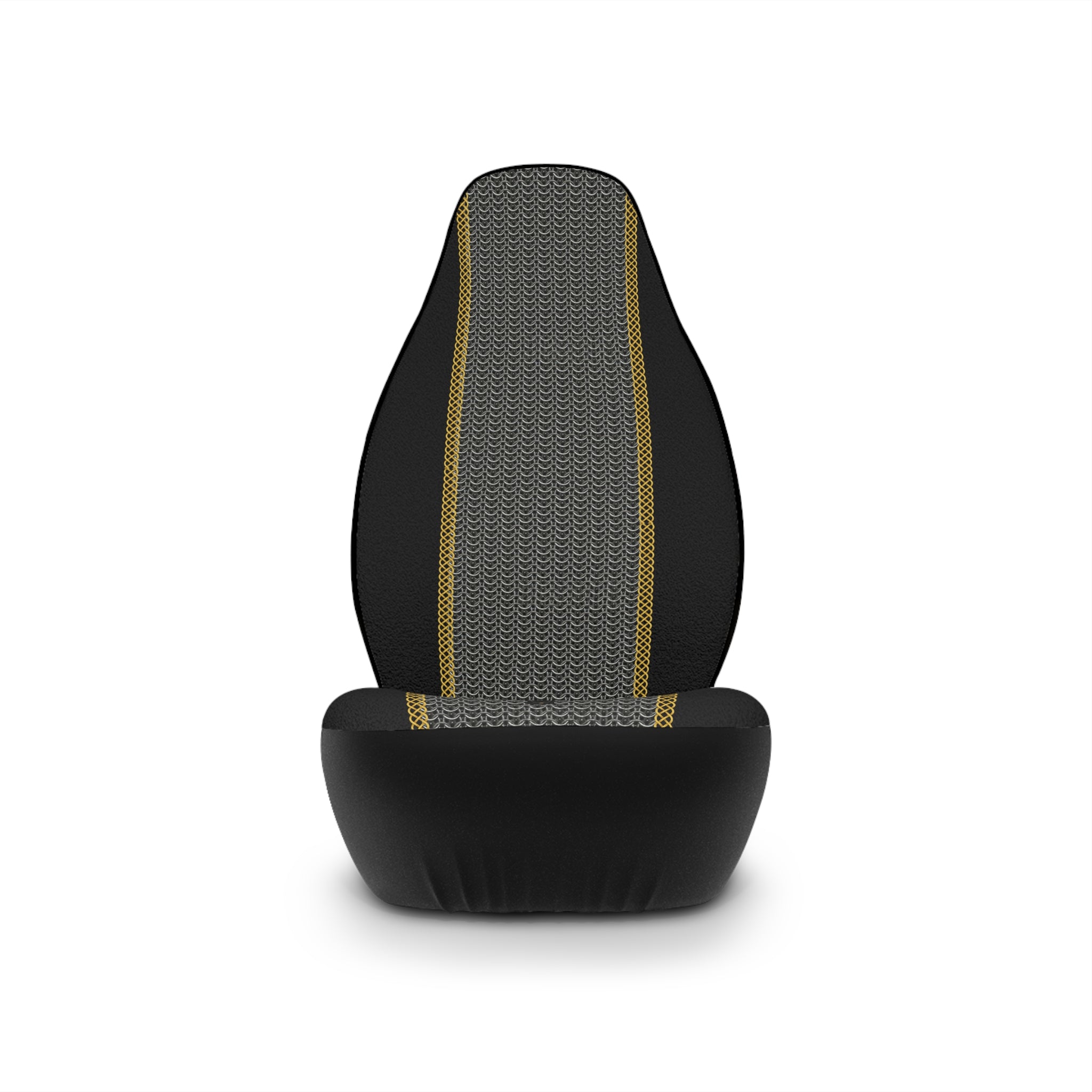 Fabled Fashion Chainmail Print with Celtic knot design Car Seat Covers