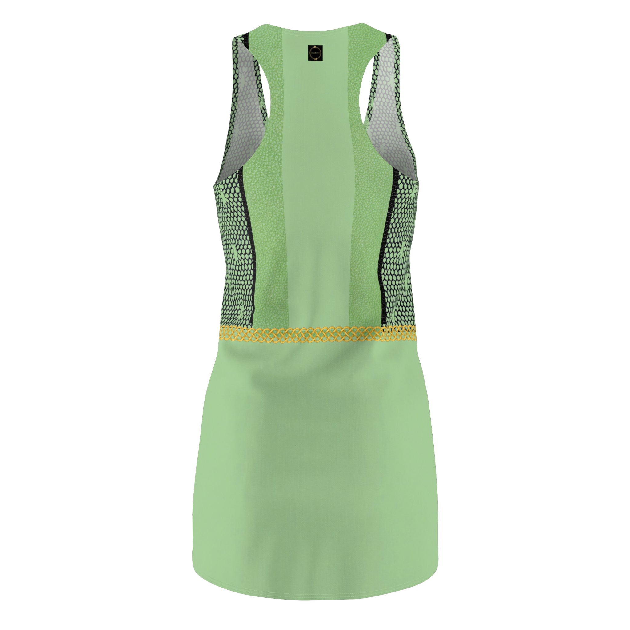 Fabled Fashion Pistachio Lace effect Women's Cut & Sew Racerback Dress (AOP)