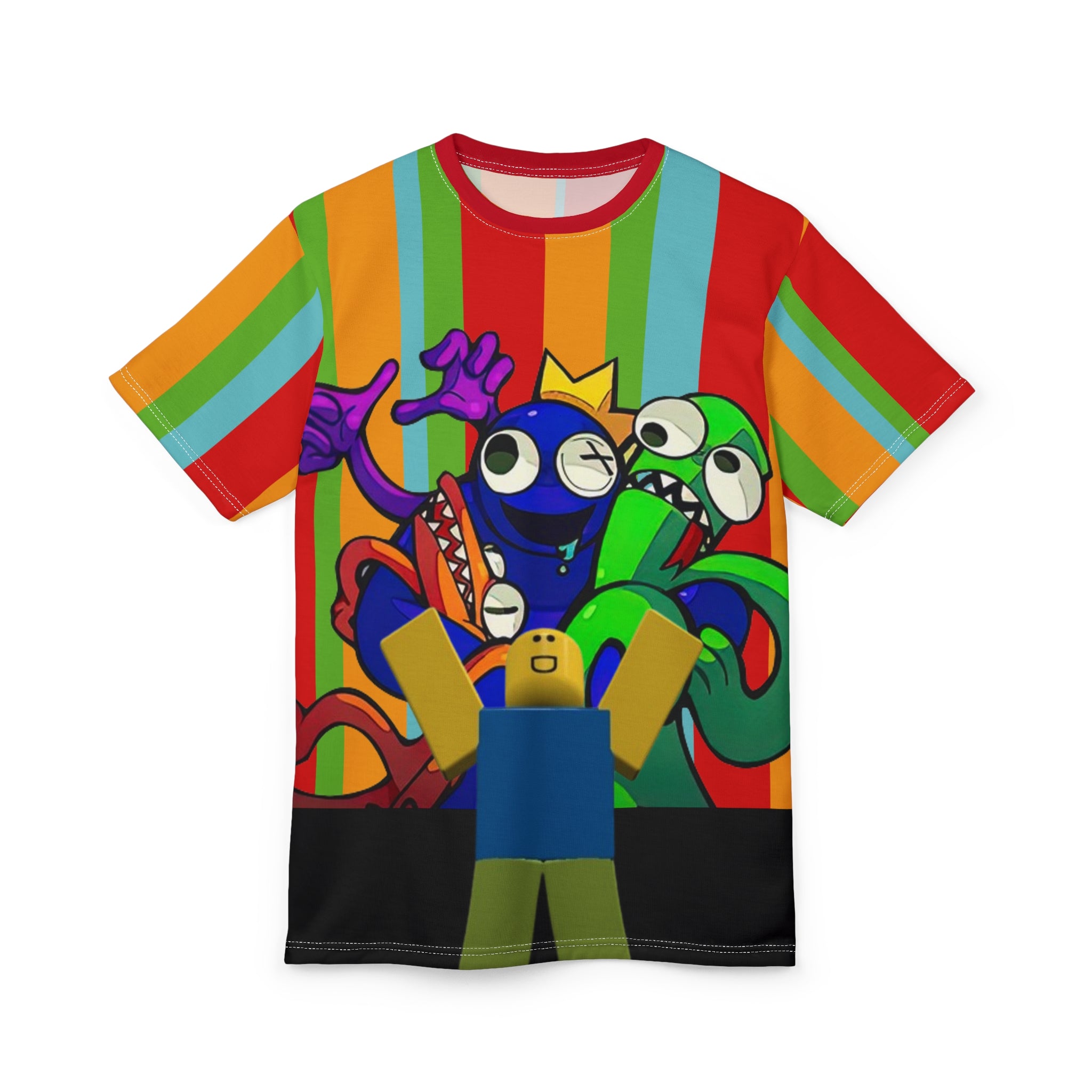 Rainbow Friends inspired chapter one Unisex Cut & Sew Tee (AOP)