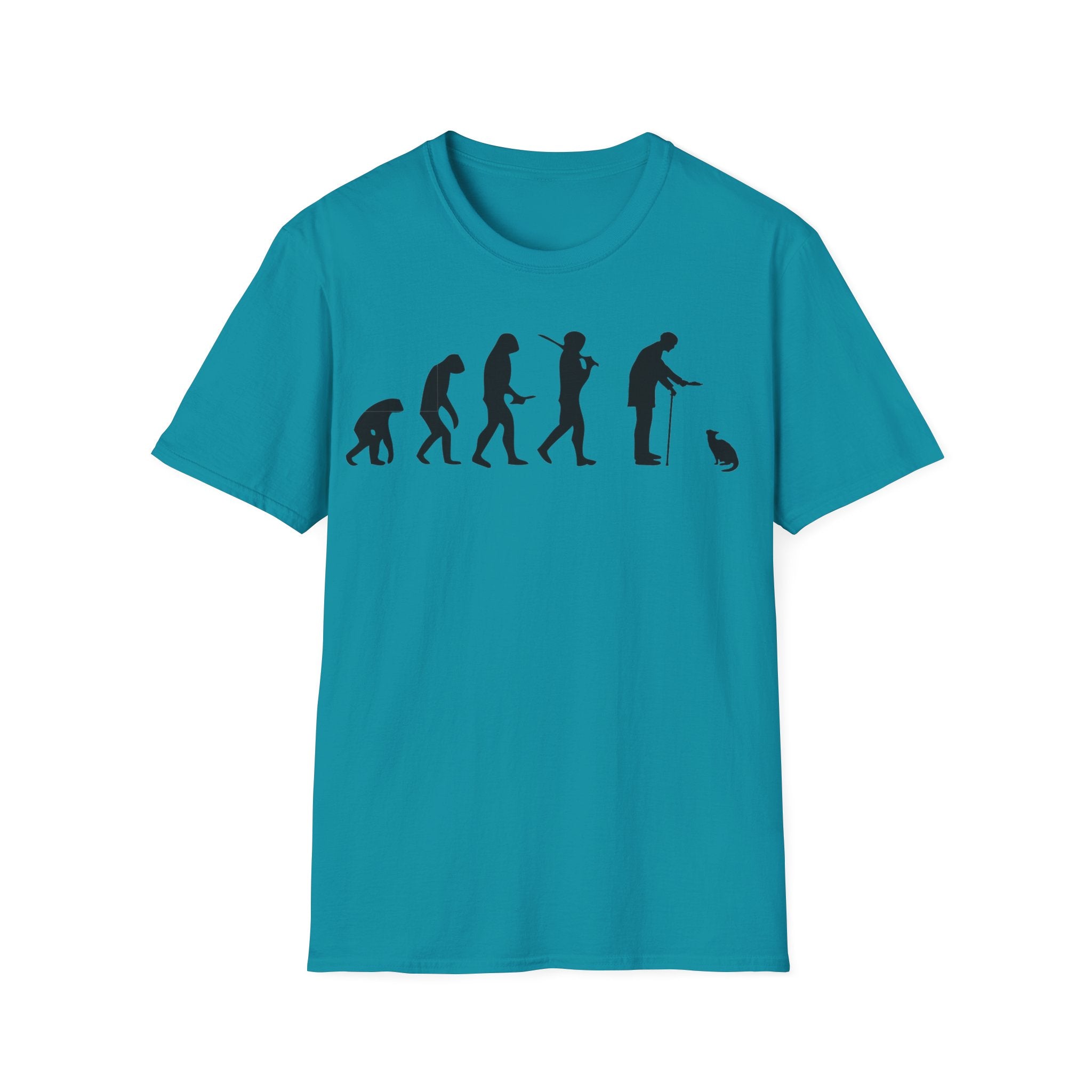 Cat Lover evolution Unisex Softstyle T-Shirt