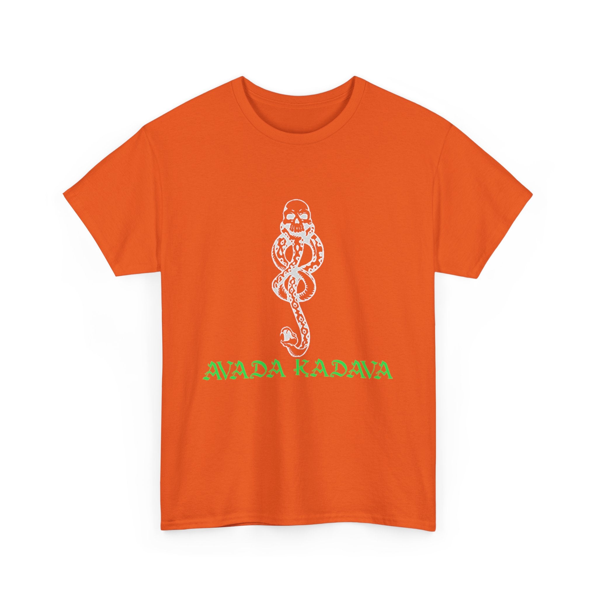 Harry Potter inspired Death Eater Voldemort AVADA KADAVA Unisex Heavy Cotton Tee